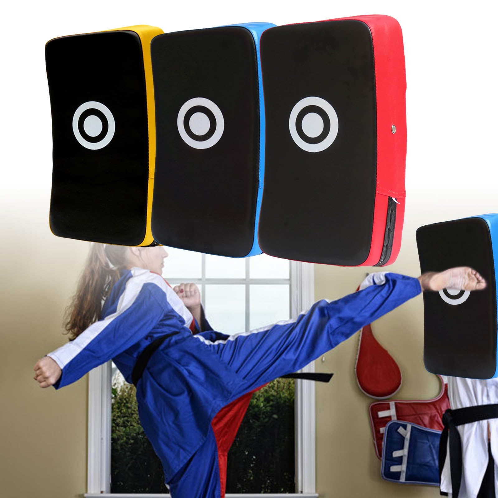 Karate Training Pads for Adults & Kids - Taekwondo Kicking Targets, Martial Arts Strike Pads, Boxing Punching Pads - Perfect for Home Dojo, Gym Workouts & Self-Defense Practice