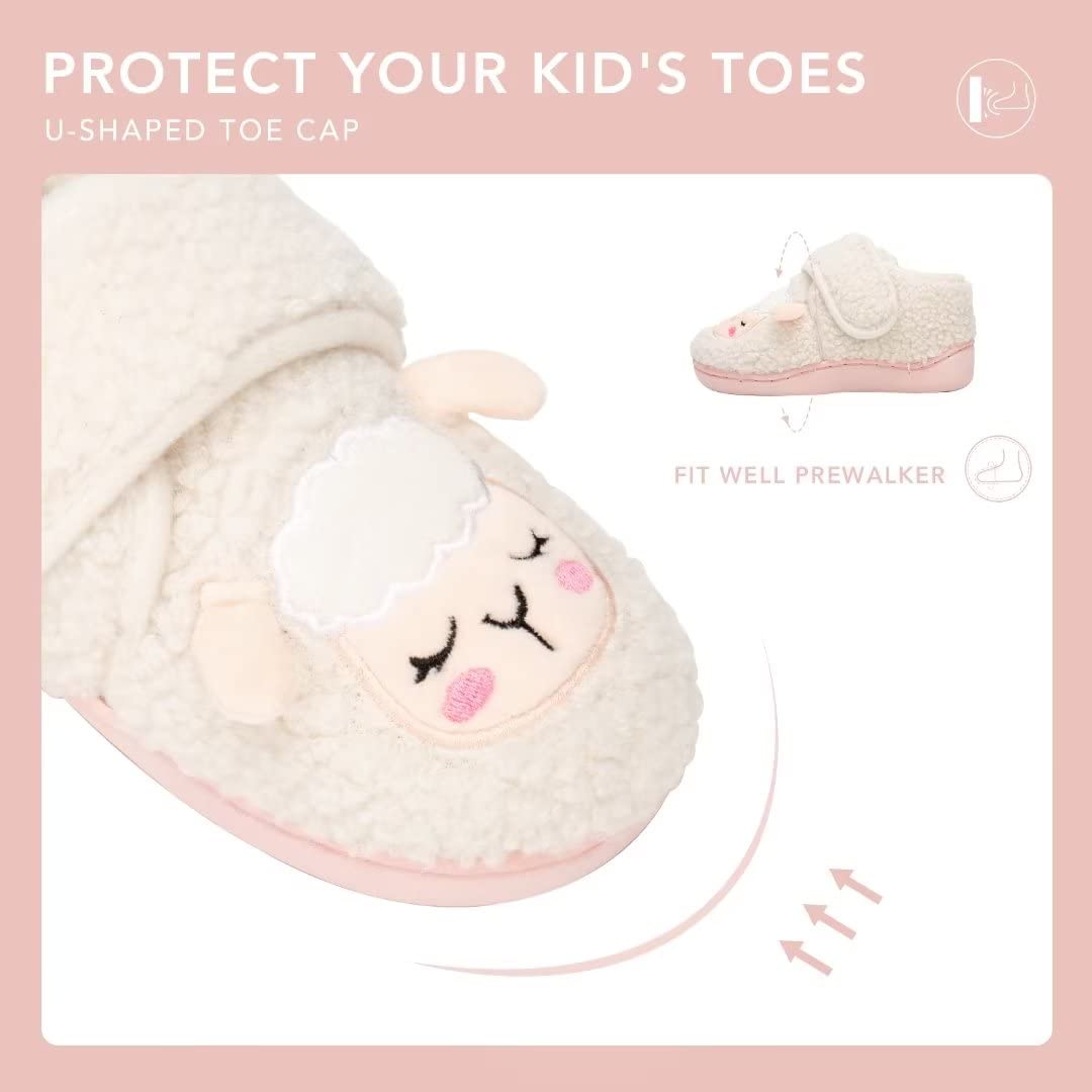 Boys Girls Warm Fuzzy House Slippers - Kids Non-Slip Indoor Outdoor Home Shoes for Toddlers | Cozy Winter Slippers for Playtime & Lounging at Home
