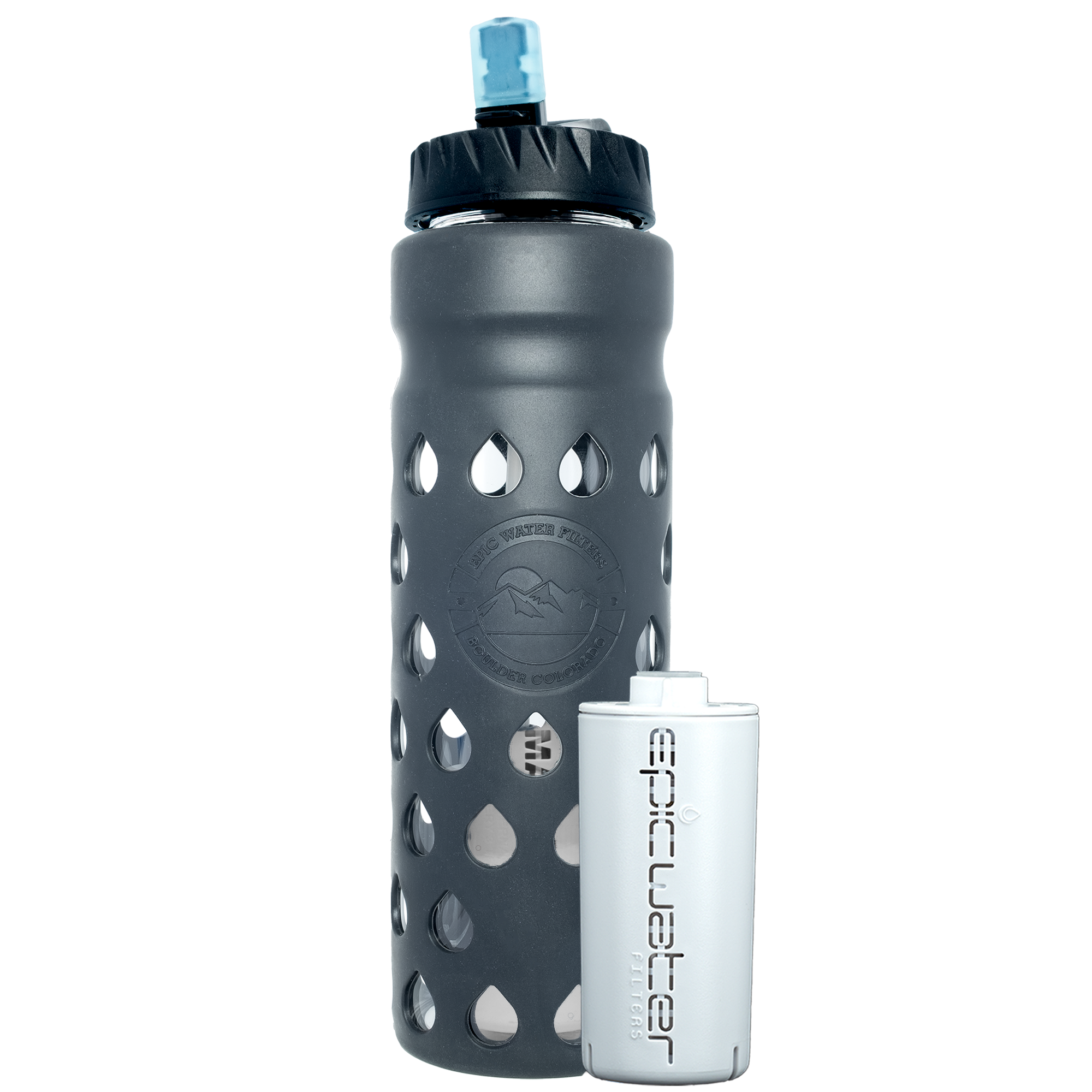 32 oz Glass Escape Water Bottle - Leak Proof, BPA Free, Insulated for Hot & Cold Drinks - Perfect for Gym, Hiking, Travel & Office Use