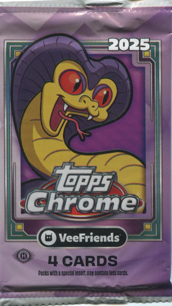 2025 Topps Chrome VeeFriends Hobby Baseball Cards - Pick Your Pack - Collectible Trading Cards for Sports Fans & Investors - Perfect for Trading, Collecting, and Displaying in Home or Office