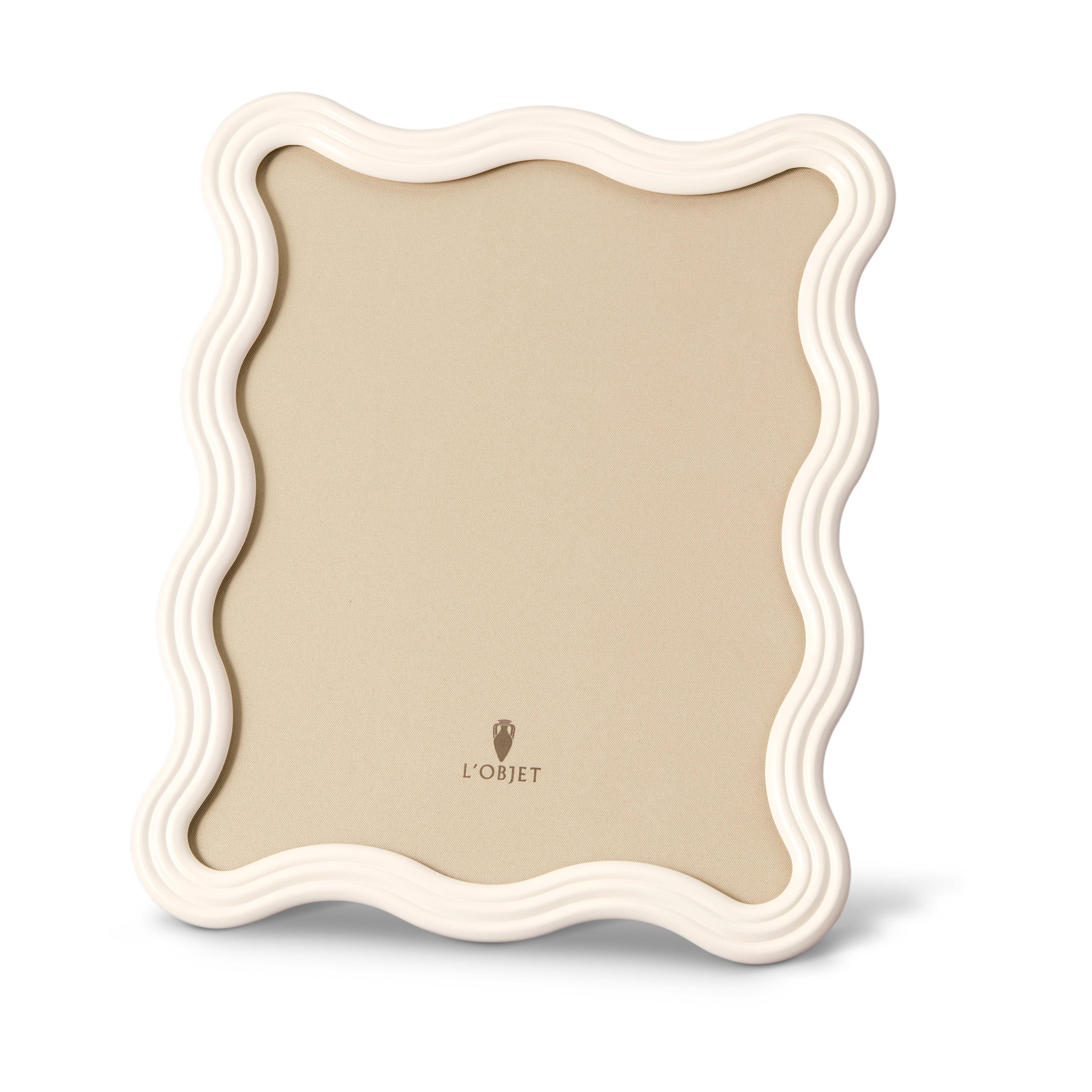Ripple Frame White Enamel 8x10 - Elegant Photo Display for Home Decor, Wedding Pictures & Wall Art