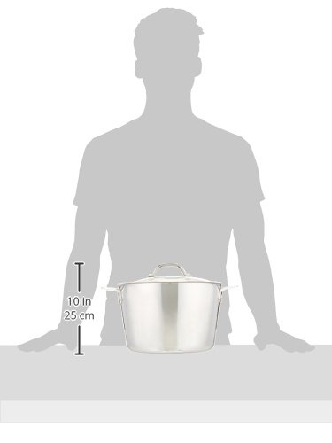 Viking 8 Quart 3-Ply Stainless Steel Stock Pot with Lid - Professional Soup Pot, Pasta Cooker & Stew Pot for Home Kitchen, Restaurant & Catering Use