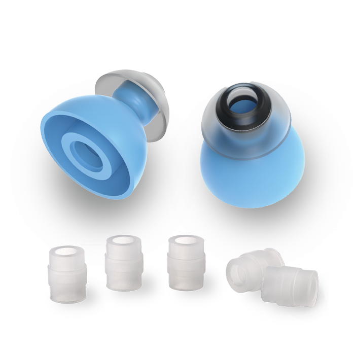 Spinfit CP240 Double Flange Silicone Eartips (1 Pair) - Premium Noise Isolation for In-Ear Monitors, Perfect for Music Lovers & Audiophiles - Use with Wireless Earbuds, Headphones for Gym, Travel & Work