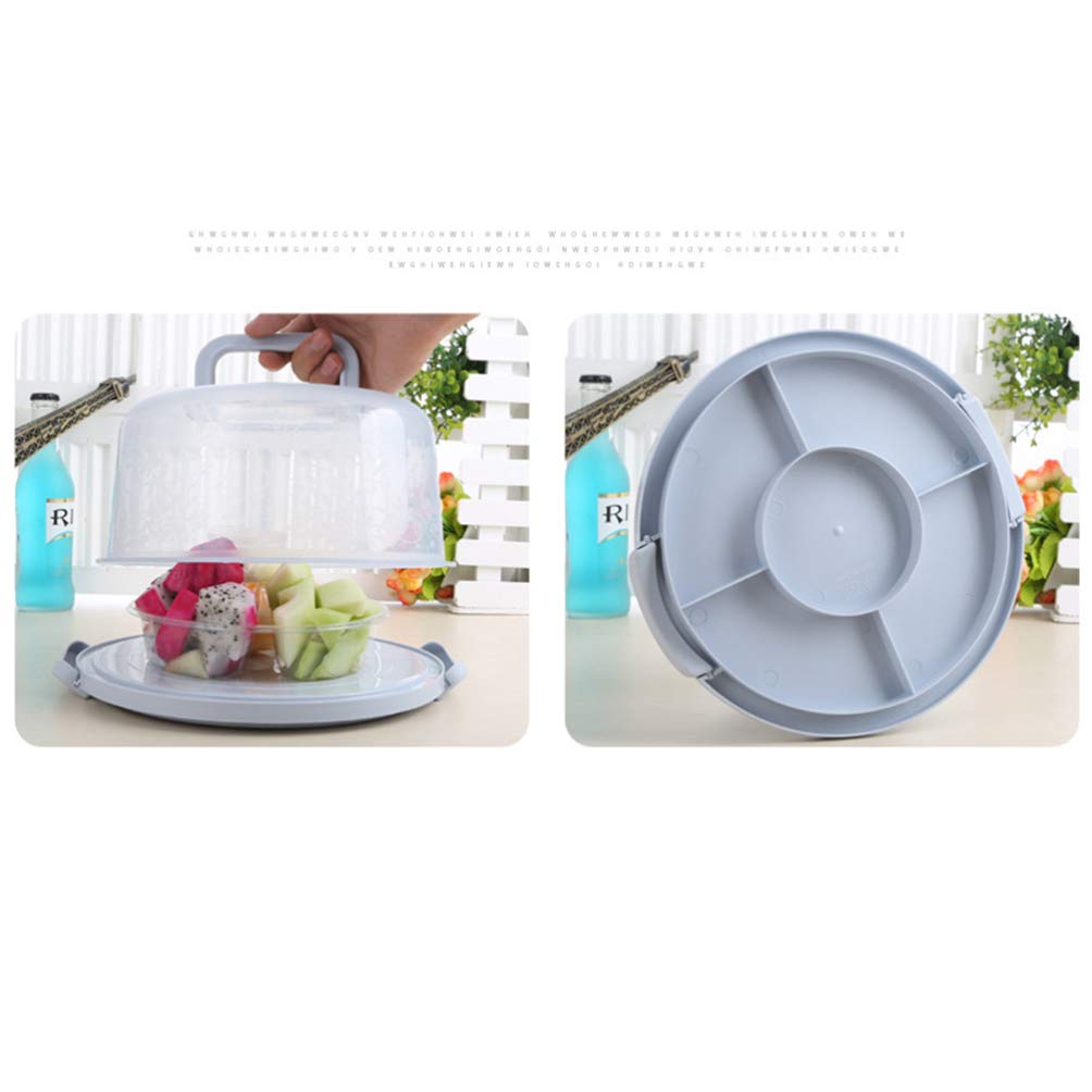 UPKOCH Clear Plastic Cake Container with Handle - Airtight Refrigerator Storage Box for Cakes, Fruits, Meat & Vegetables | Perfect for Bakery, Party Desserts & Food Prep