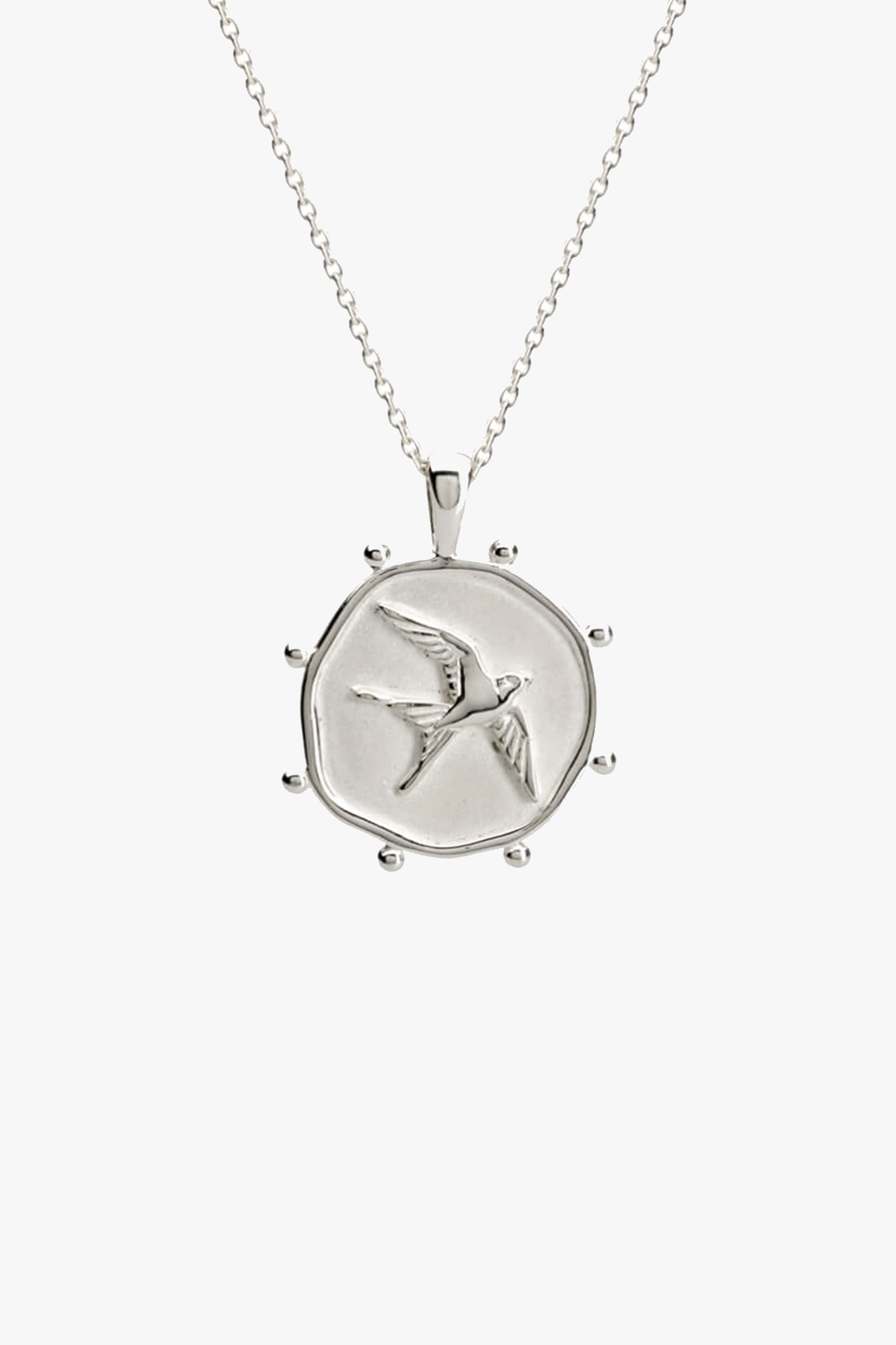 Swallow Sterling Silver EOL Necklace - Elegant Bird Pendant Jewelry for Women | Perfect for Everyday Wear, Gifts & Special Occasions