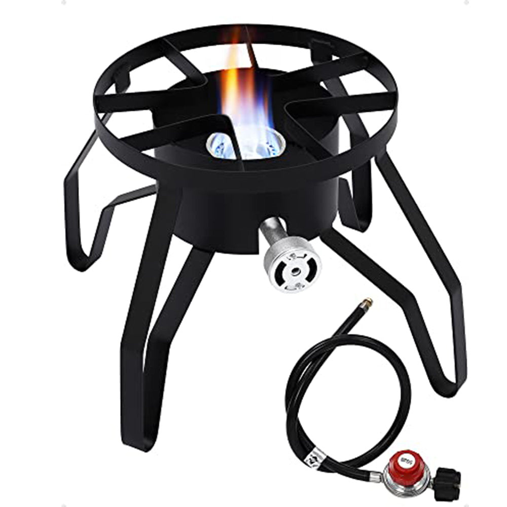 GARVEE 14 Single Burner Outdoor Propane Stove - High Heat Output Portable Gas Cooker for Home Brewing, Turkey Frying, Maple Syrup Preparation | Perfect for Camping, Tailgating & Backyard Cooking
