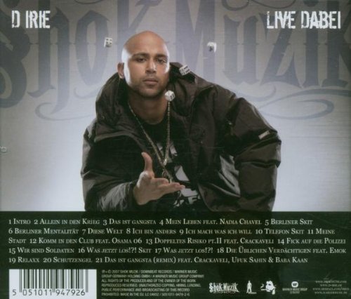 Irie-D - Live Dabei - Shok Muzik (Downbeat Records, Warner Music Group Germany) - Electronic Dance Music Album for DJs & Party Scenes