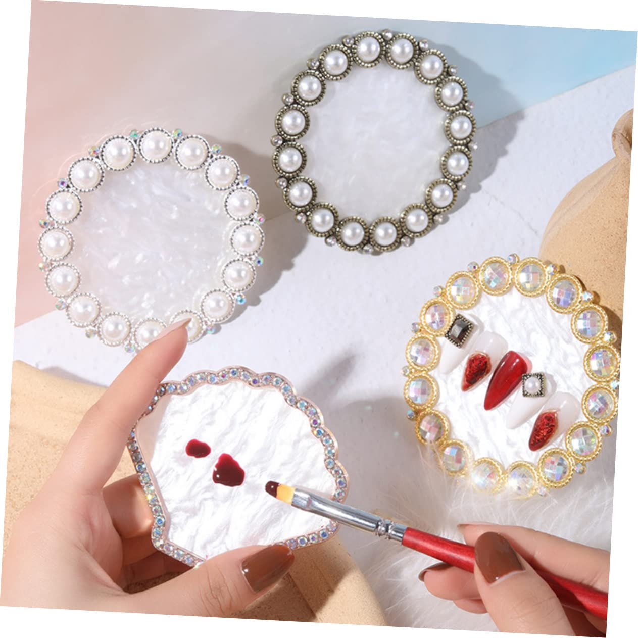 FOMIYES Acrylic Nail Display Stand - 10 Slot False Nail Holder for Nail Art, DIY Manicure Practice, Salon Display & Nail Polish Painting - Perfect for Nail Technicians, Home Salon & Nail Art Enthusiasts
