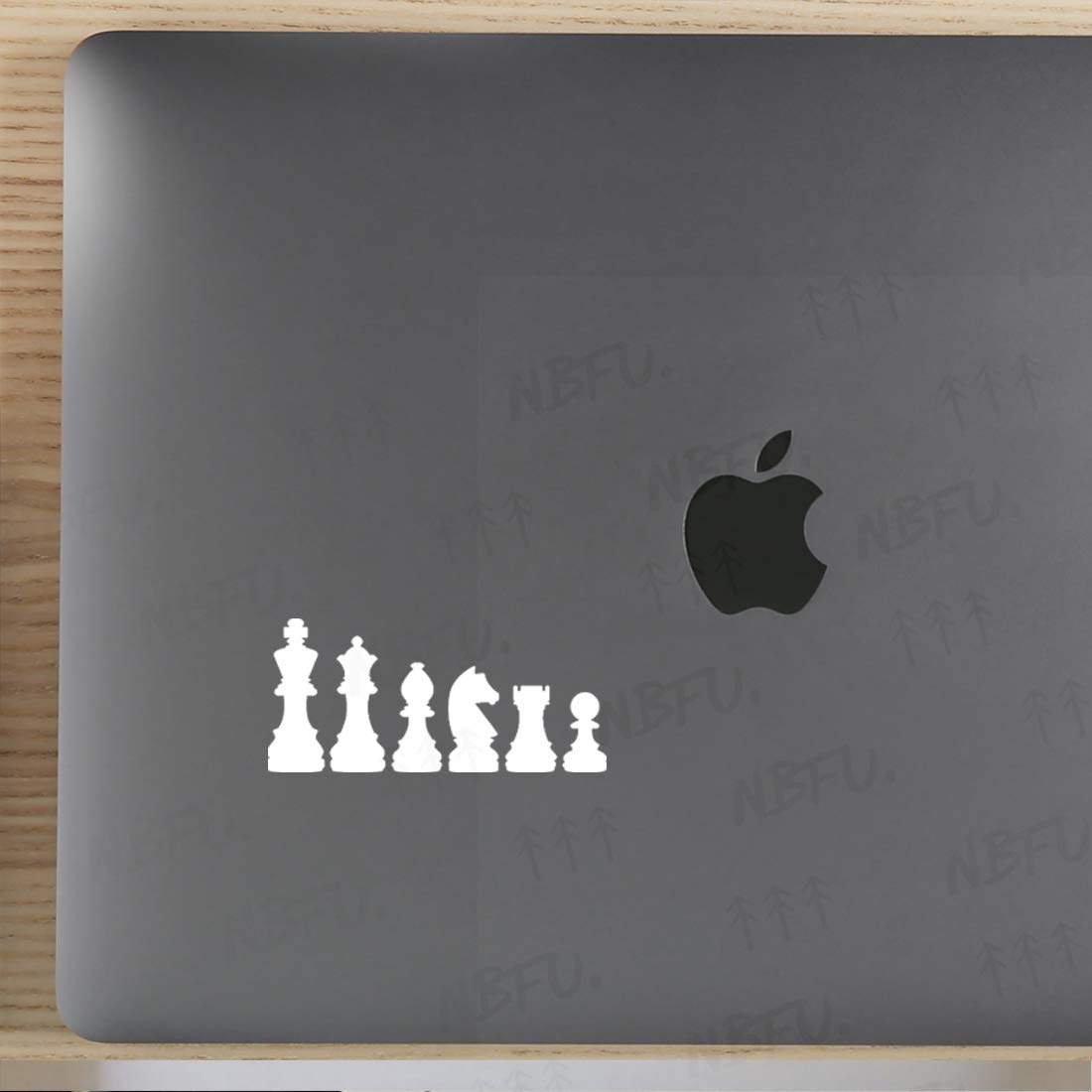 Premium Waterproof Vinyl Chess Pieces Player (White) Decal Stickers - Set of 2 | Laptop, Phone, Helmet, Car Window, Bumper, Mug, Cup, Door & Wall Decoration | Perfect for Chess Lovers, Gamer Gifts & Home Office Decor