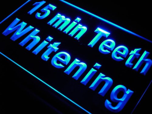 ADVPRO Professional Teeth Whitening Kit with LED Light - Dentist-Approved for 15 Min Whitening - Neon Sign Display (Model j714-bc) - Perfect for Home Use, Travel & Gifting