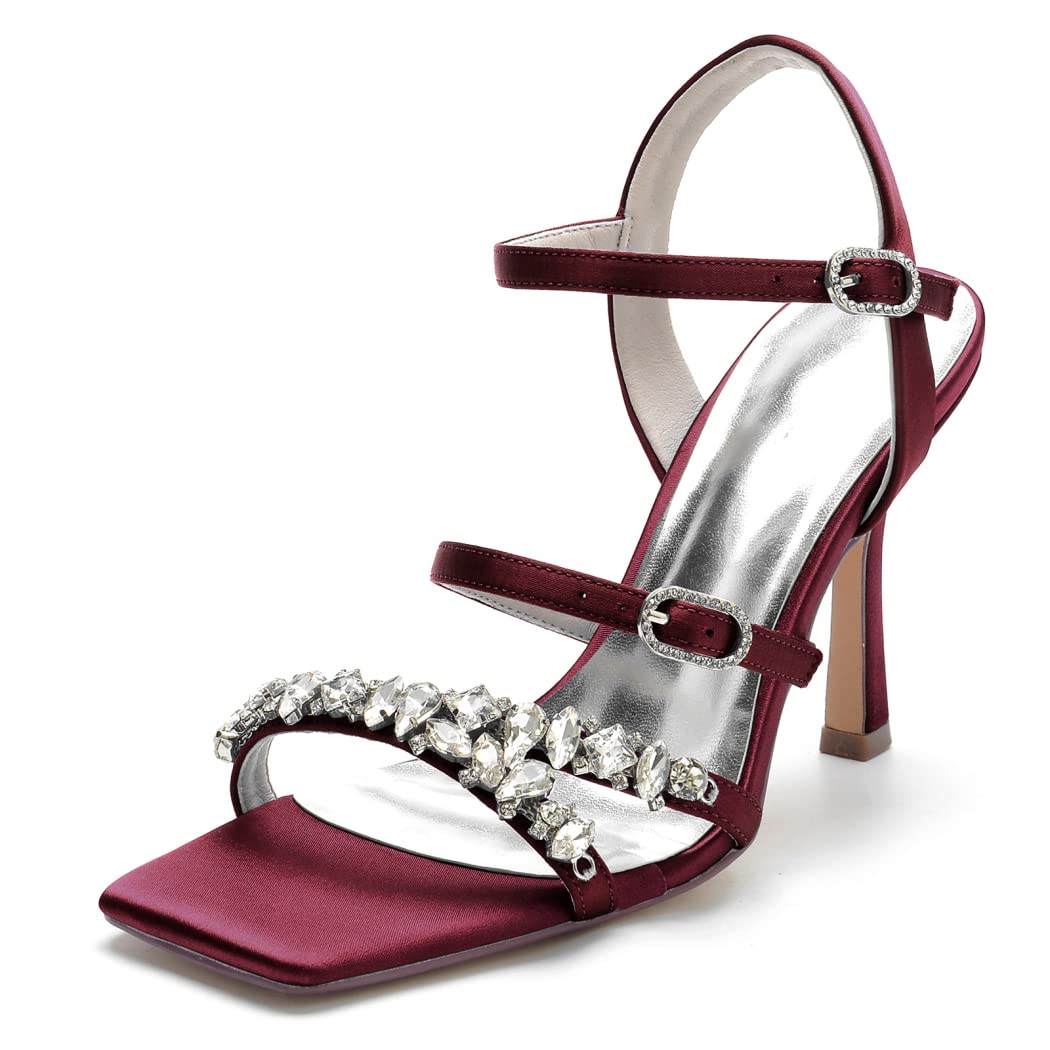 Fwralf Women's High Heel Sandals - Open Toe Ankle Strap Stiletto Pumps for Wedding, Party & Evening Wear | Comfortable Dress Shoes for Prom, Cocktail & Special Occasions