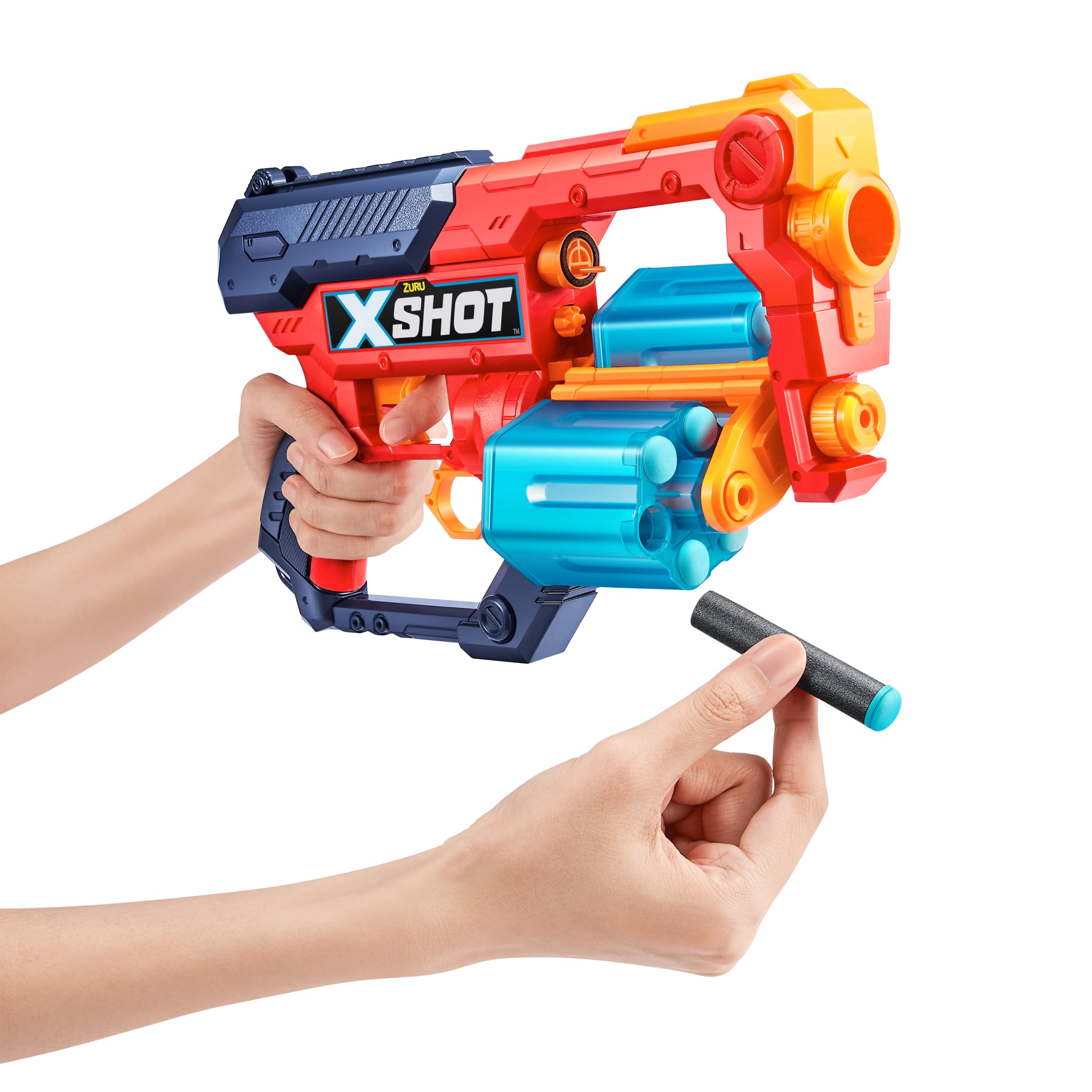 Excel Xcess 2-Pack 48 Foam Darts - X Shot Dart Blaster Refill Pack (Red/Orange) - Perfect for Nerf Battles, Target Practice & Outdoor Play