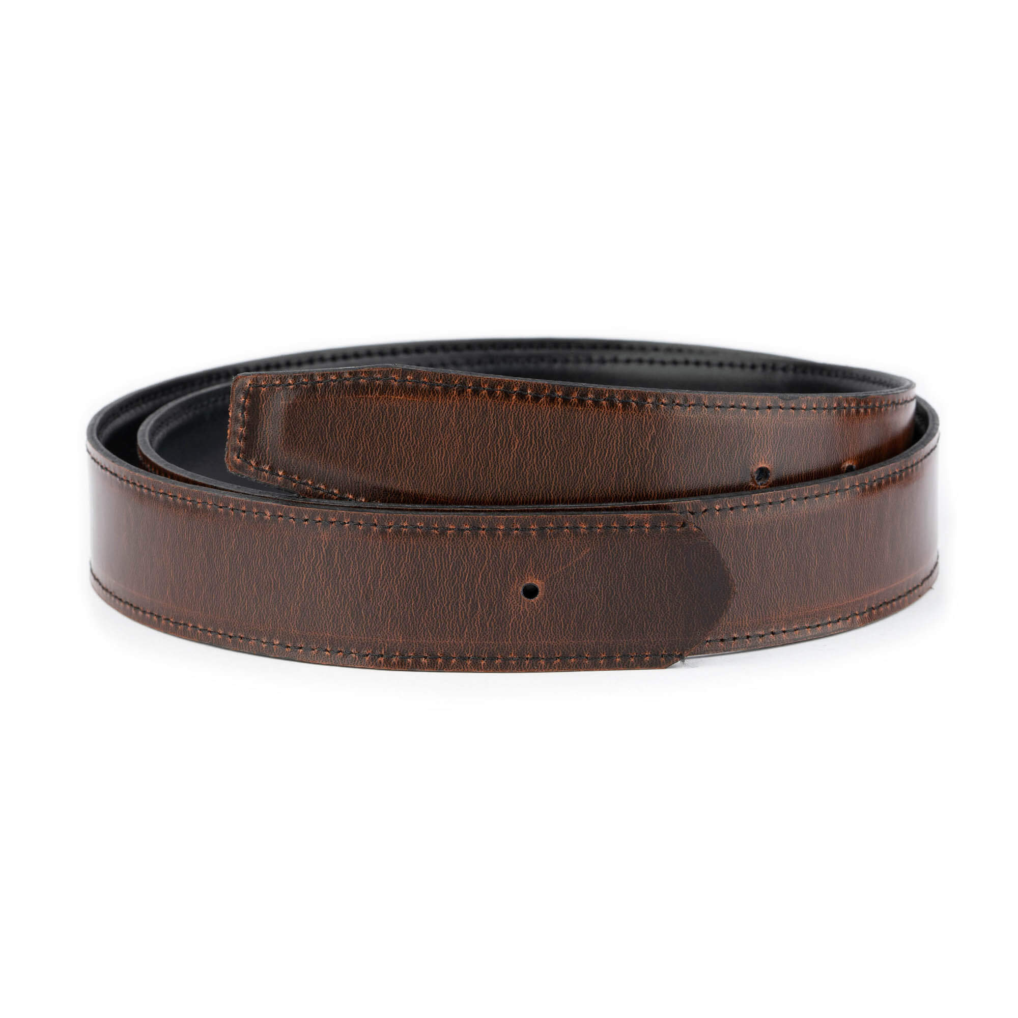 High Quality Reversible 3.5cm Black & Brown Leather Belt Strap for Dunhill Buckles - Perfect Replacement for Men's Fashion Accessories, Office Wear & Casual Outfits
