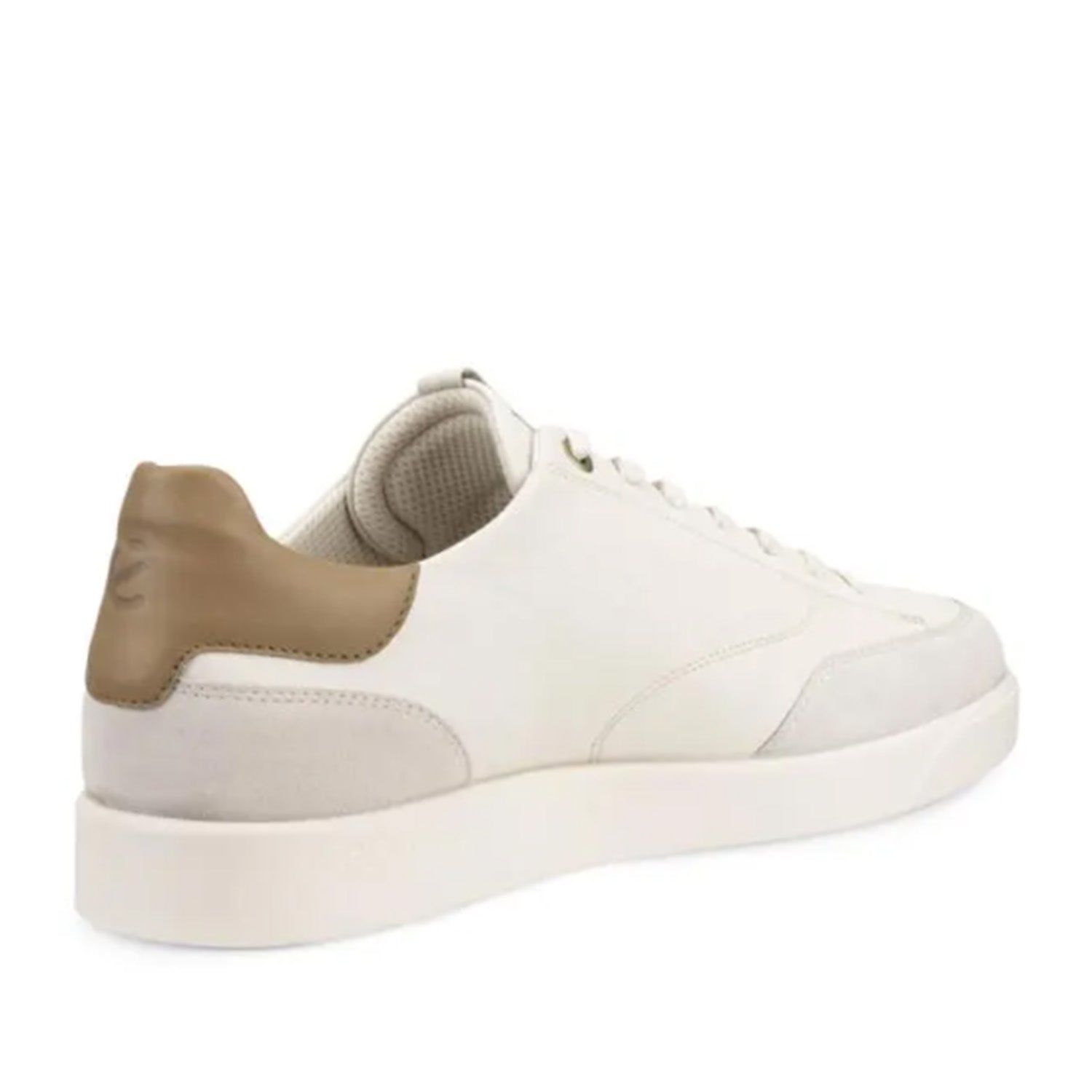 ECCO Men's Street Lite Luxe Sneakers - Lightweight Walking Shoes in Limestone/Nutmeg Brown | Comfortable Casual Shoes for Work, Travel & Everyday Wear