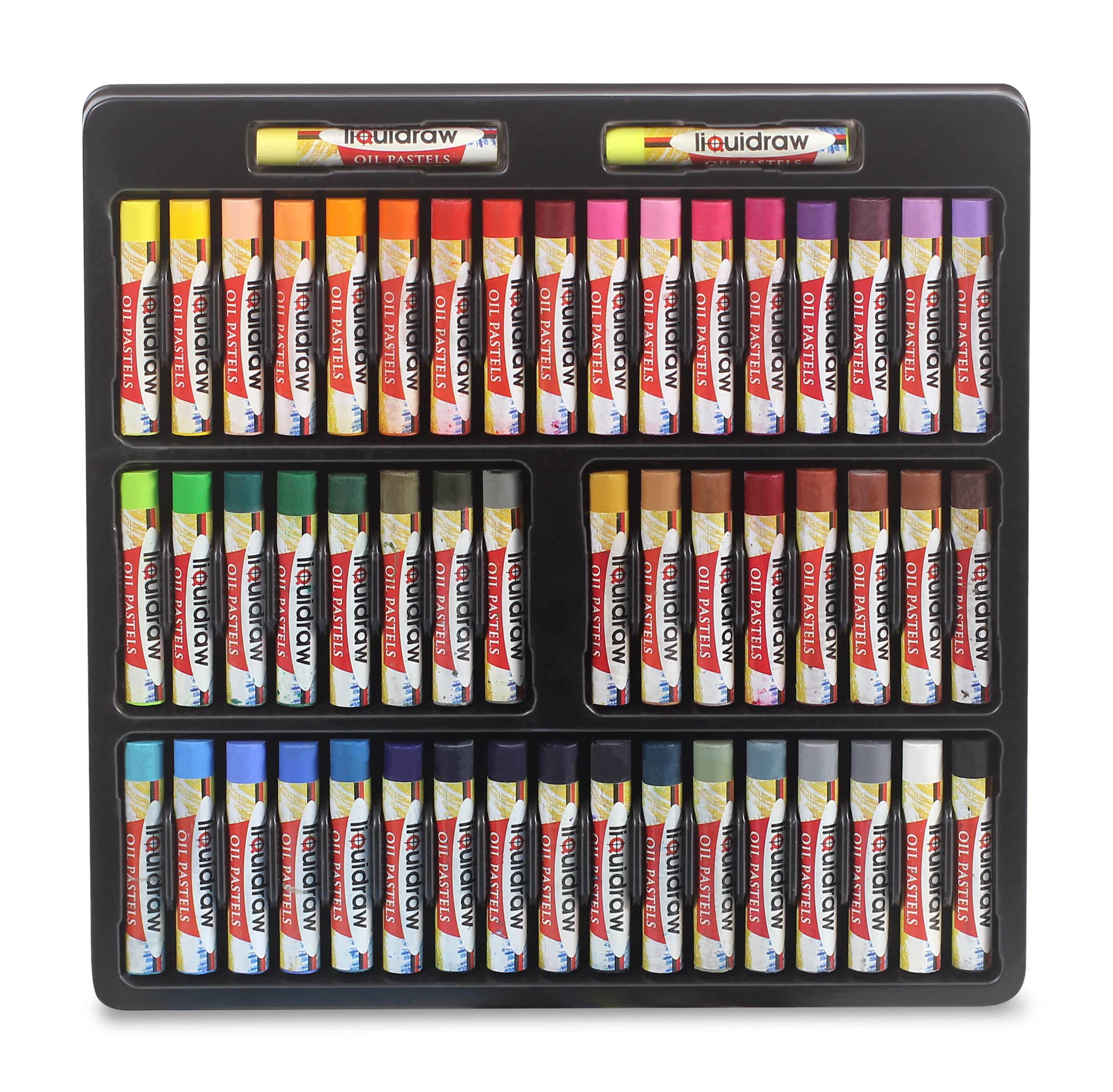 Liquidraw 52 Colors Soft Oil Pastels Set - Professional Artist Quality for Drawing, Sketching & Painting - Perfect for Artists, Students & Kids - Ideal for Classroom, Home Studio & Creative Projects