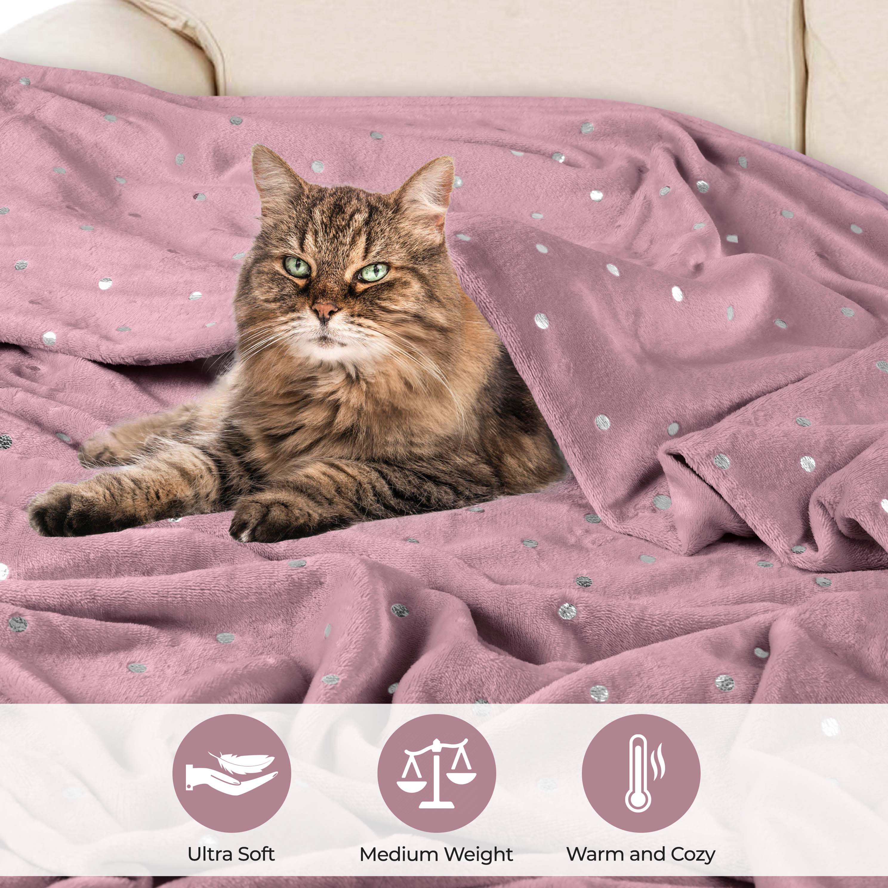 CozySoft Fleece Plush Blanket - Medium Weight, Ultra Soft & Fluffy - Perfect for Sofa, Bed, Couch & Home Decor - Warm Throw Blanket for Winter, Gifts & Cozy Nights