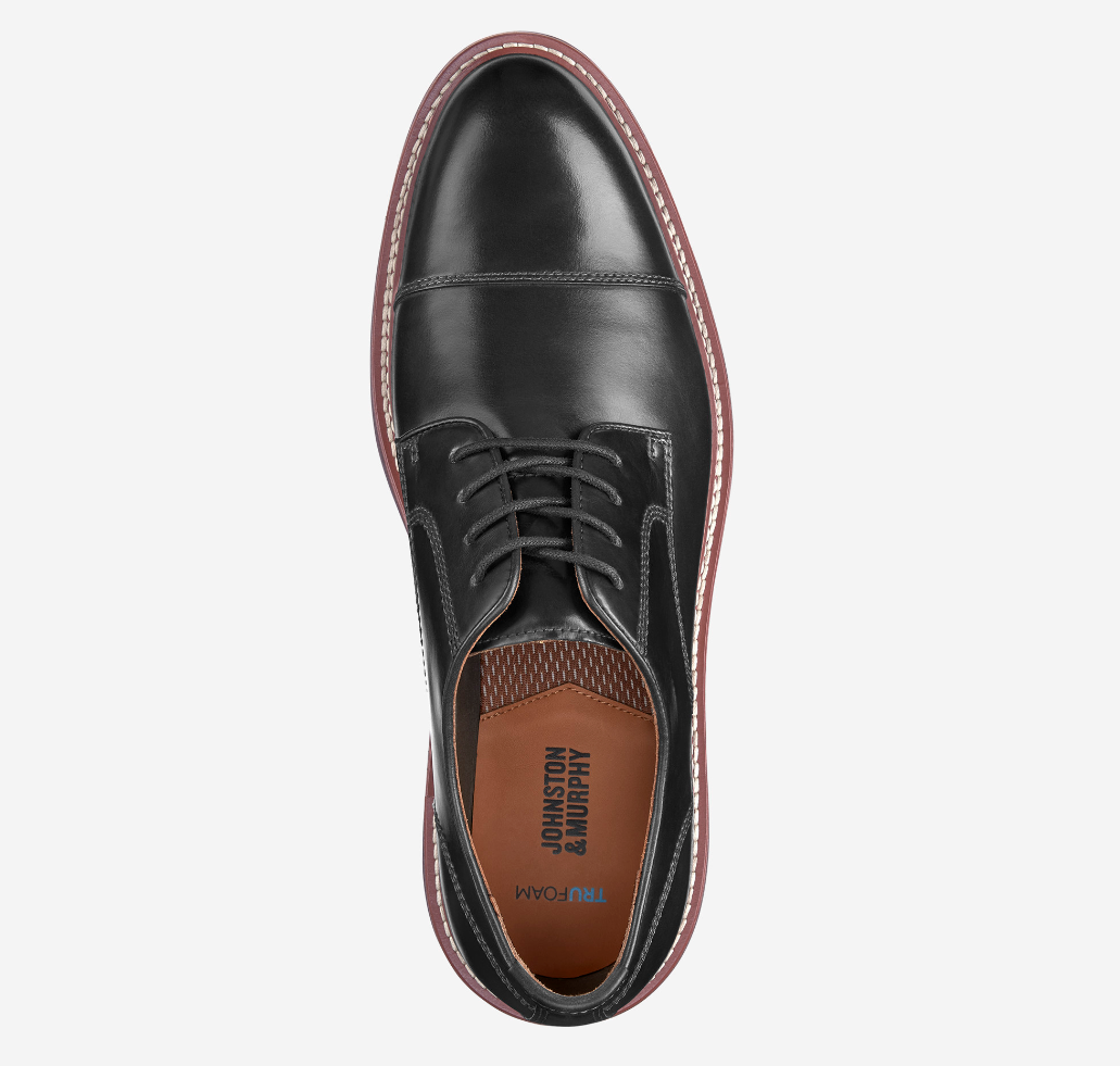Upton Cap Toe Oxford Dress Shoes for Men - Classic Formal Business & Wedding Leather Shoes - Perfect for Office, Parties & Special Occasions