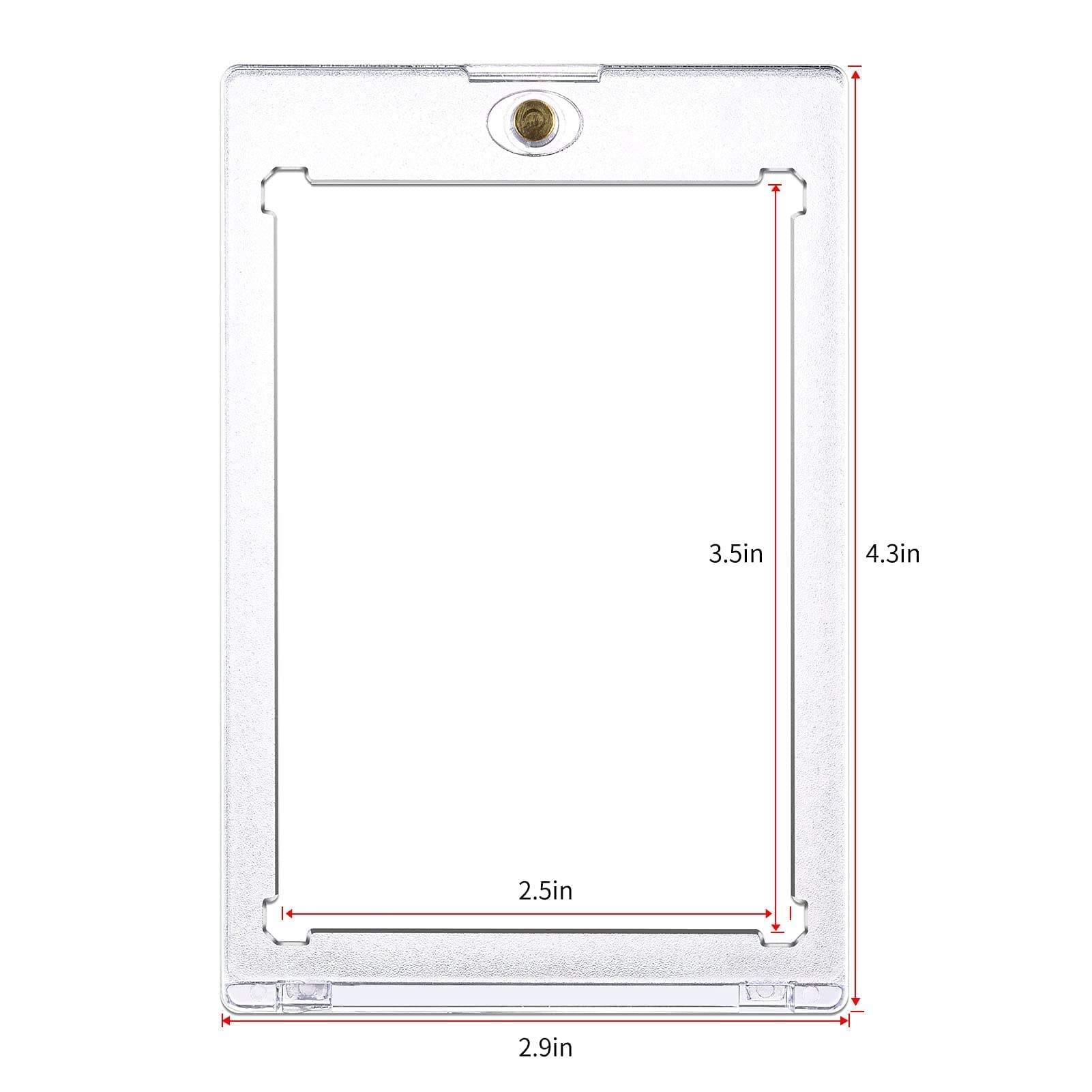 35 PT Strong Magnetic Card Sleeves - 6 Card Brick + 1 Display Stand - Clear Soft Pro Card Holder for Standard Trading Cards & Sports Cards - Perfect for Collectors, Gaming, and Display