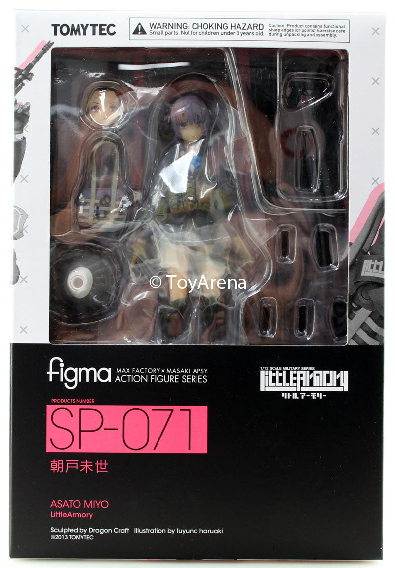 Figma SP 071 Asato Miyo Little Armory Action Figure - TomyTec Collectible Anime Model Kit for Display & Cosplay Scenes