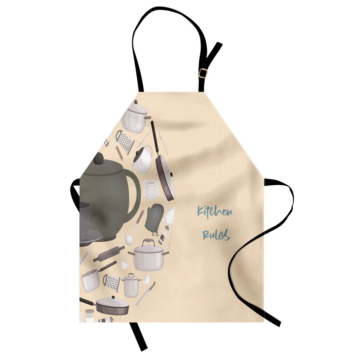 Ambesonne Personalized Chef Apron - Colorful Kitchen Cooking & Baking Apron for Adults, Adjustable Neck Bib, Unisex Design, Taupe Grey - Perfect for Home Cooking, BBQ, Baking & Culinary Gifts