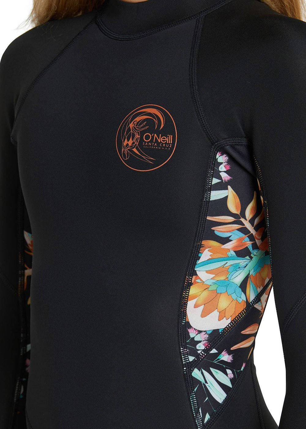 ONeill Girls Bahia 2mm Back Zip Long Sleeve Spring Wetsuit for Kids - Perfect for Surfing, Swimming & Water Sports