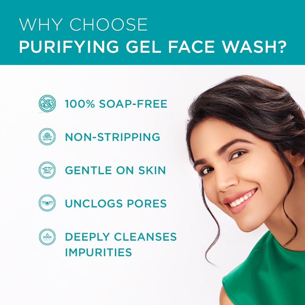 Simple Purifying Face Wash 150ml - Oil Control & Acne Treatment for Sensitive Skin | Soap-Free Gentle Cleanser for Women & Men | Daily Skincare Routine for Oily & Problem Skin