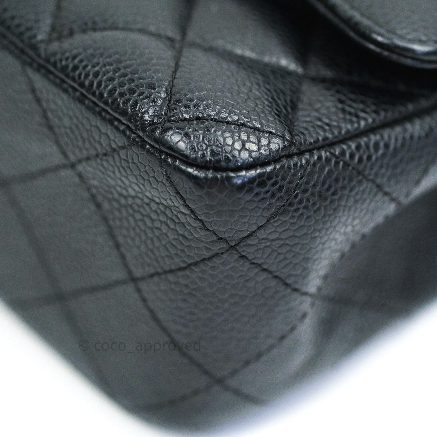 Chanel Classic M/L Medium Double Flap Bag Black Caviar Silver Hardware - Luxury Designer Handbag for Women, Perfect for Work, Evening Events & Special Occasions