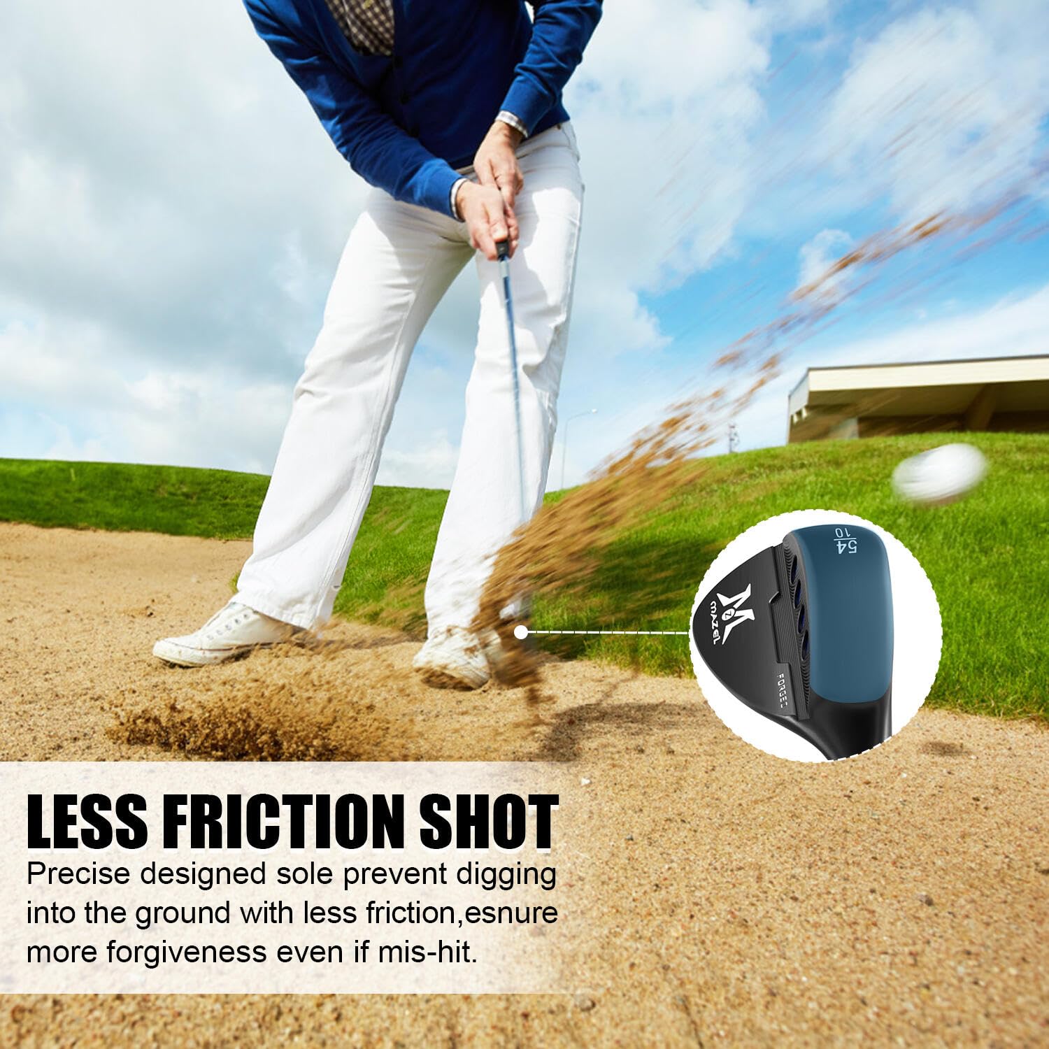 Premium MAZEL Forged Golf Wedge Set - 48/52/54/56/58/60 Degree Sand/Gap/Lob Wedges for Men with Milled Face for Maximum Spin (Right Hand) - Perfect for Short Game Shots, Bunker Escapes & Precision Approach Play