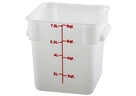 Winco 8 Qt Square White Food Storage Container - Airtight Kitchen Organizer for Meal Prep, Leftovers & Pantry Storage | PESC 8 NRE #017528