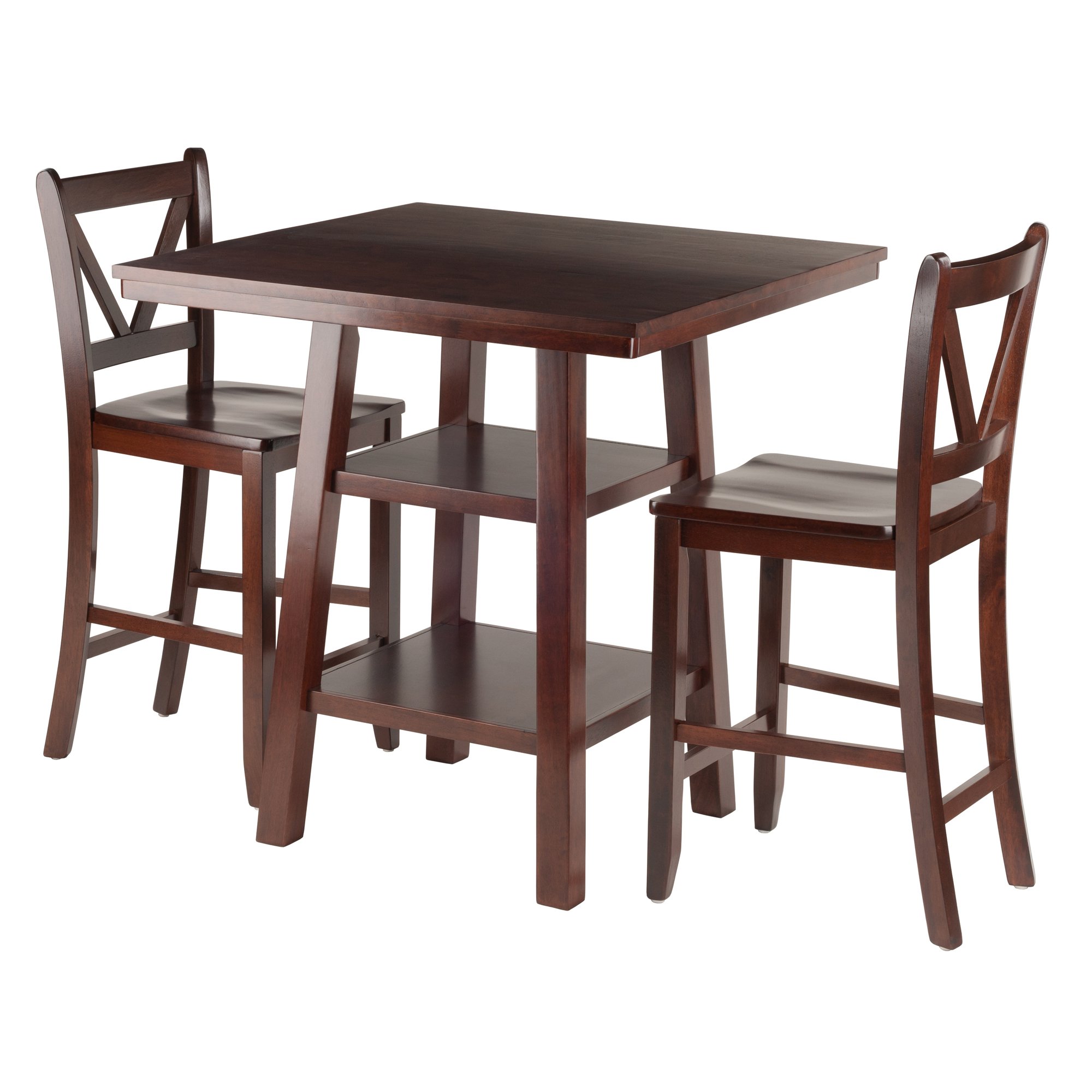 Winsome Orlando Dining Chair with V-Shaped Back in Walnut Finish - Perfect for Kitchen, Dining Room, and Home Office