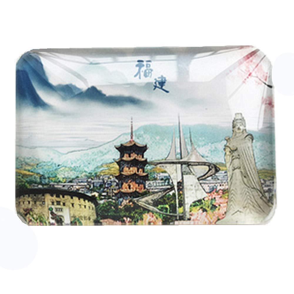 Premium Crystal Refrigerator Magnet Set - Fujian China Travel Souvenir Gift for Home & Kitchen Decoration - Perfect for Fridge, Office, and Travel Memories