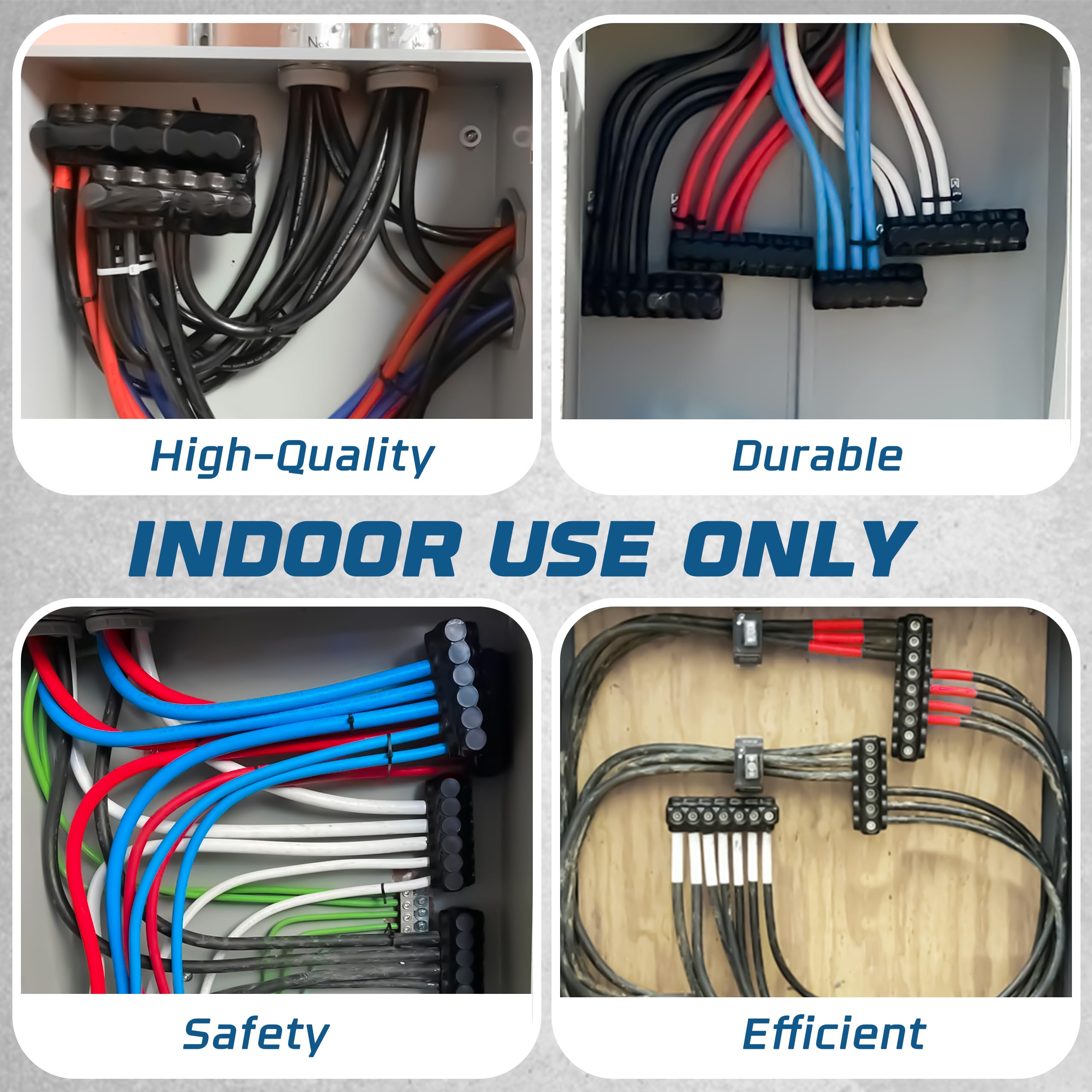 OHLECTRIC 8-Port Insulated Wire Connector for 4-14 AWG Wires, Single Side Entry with 5/32