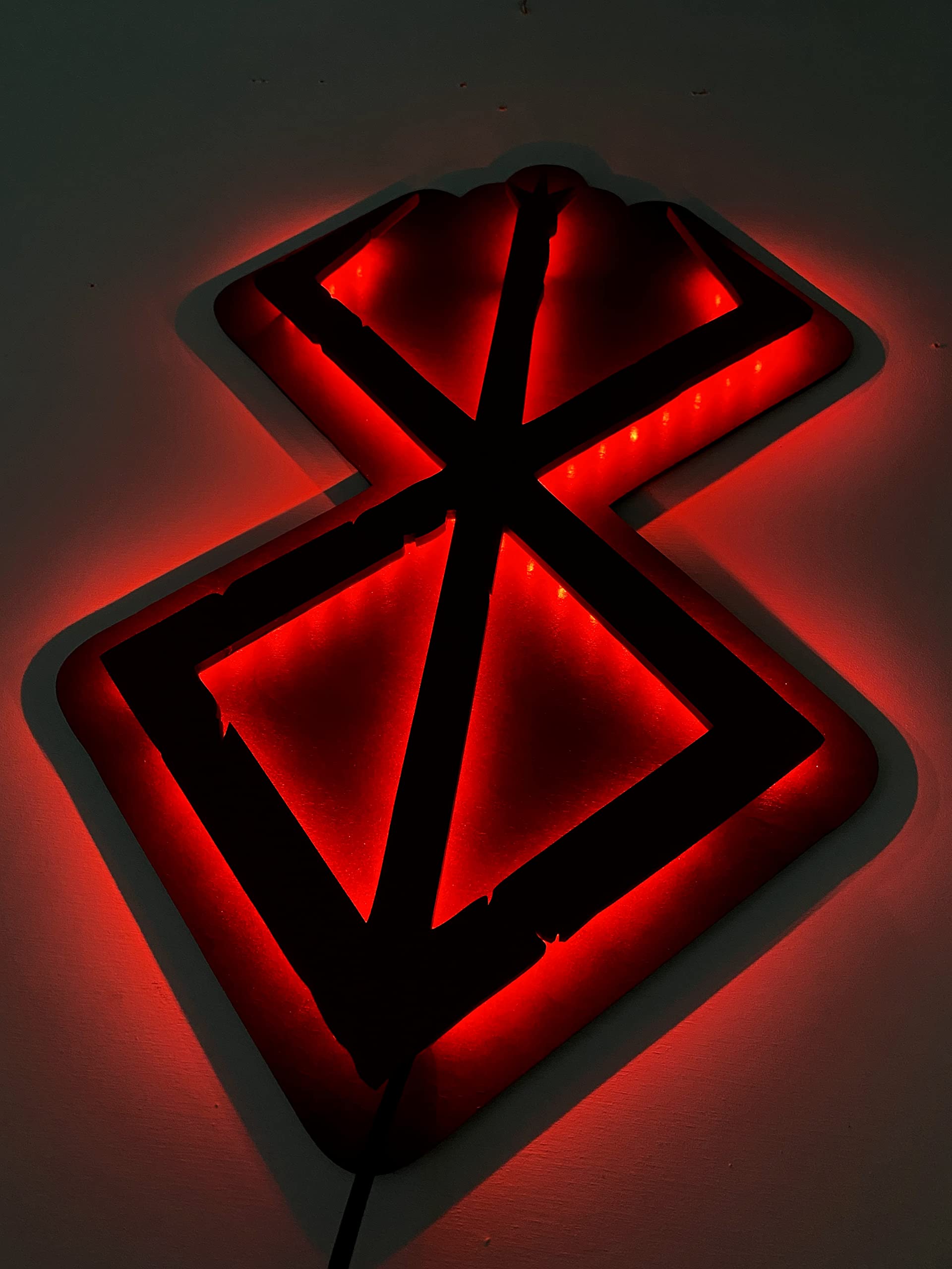 Berserk Anime Night Light - Handmade Dark Fantasy Collectible LED Lamp for Bedroom, Gaming Room & Anime Decor | Netherworld Illuminations