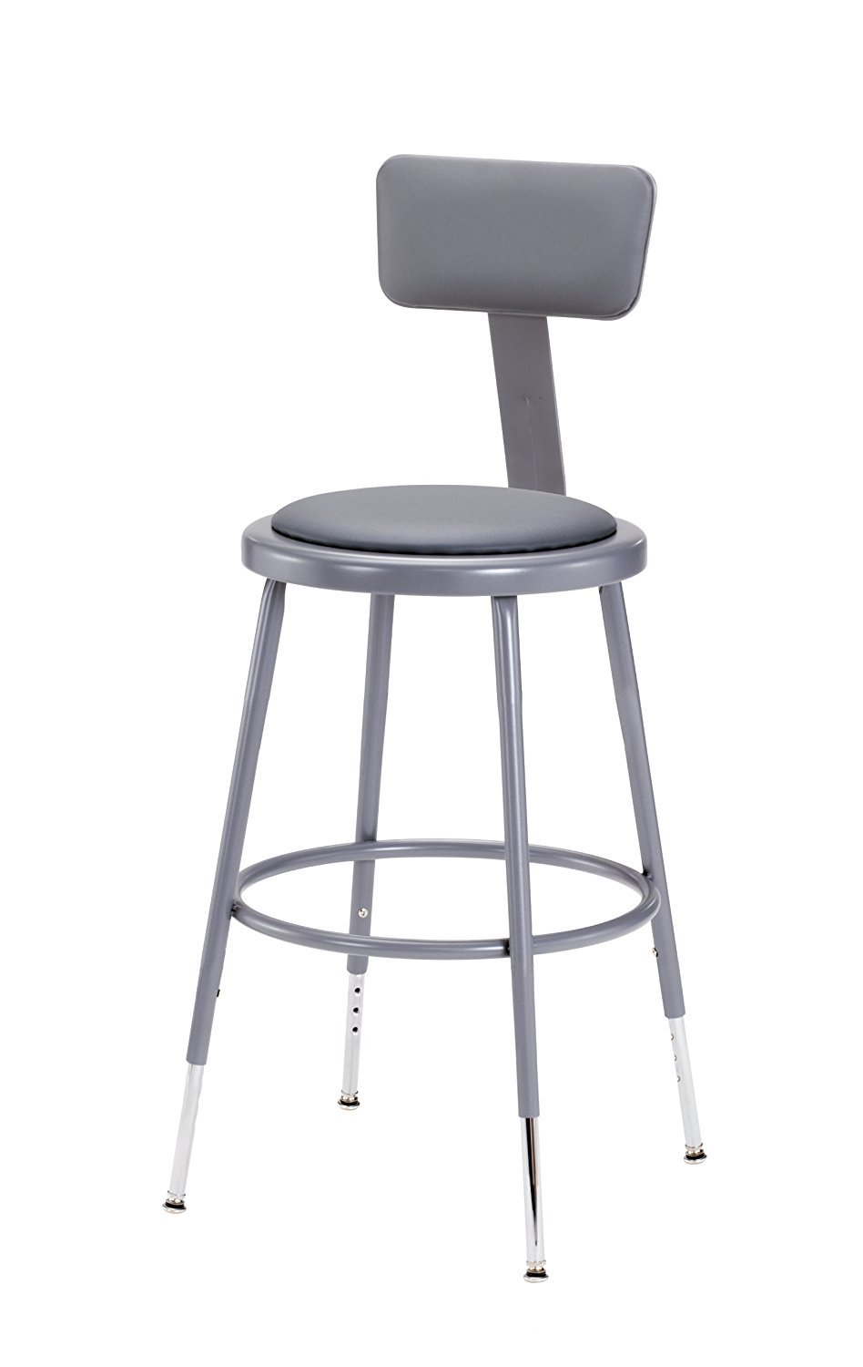 National Public Seating Adjustable 19-27 Inch Padded Seat with Backrest - Comfortable Chair for Office, Classroom, and Waiting Room Use