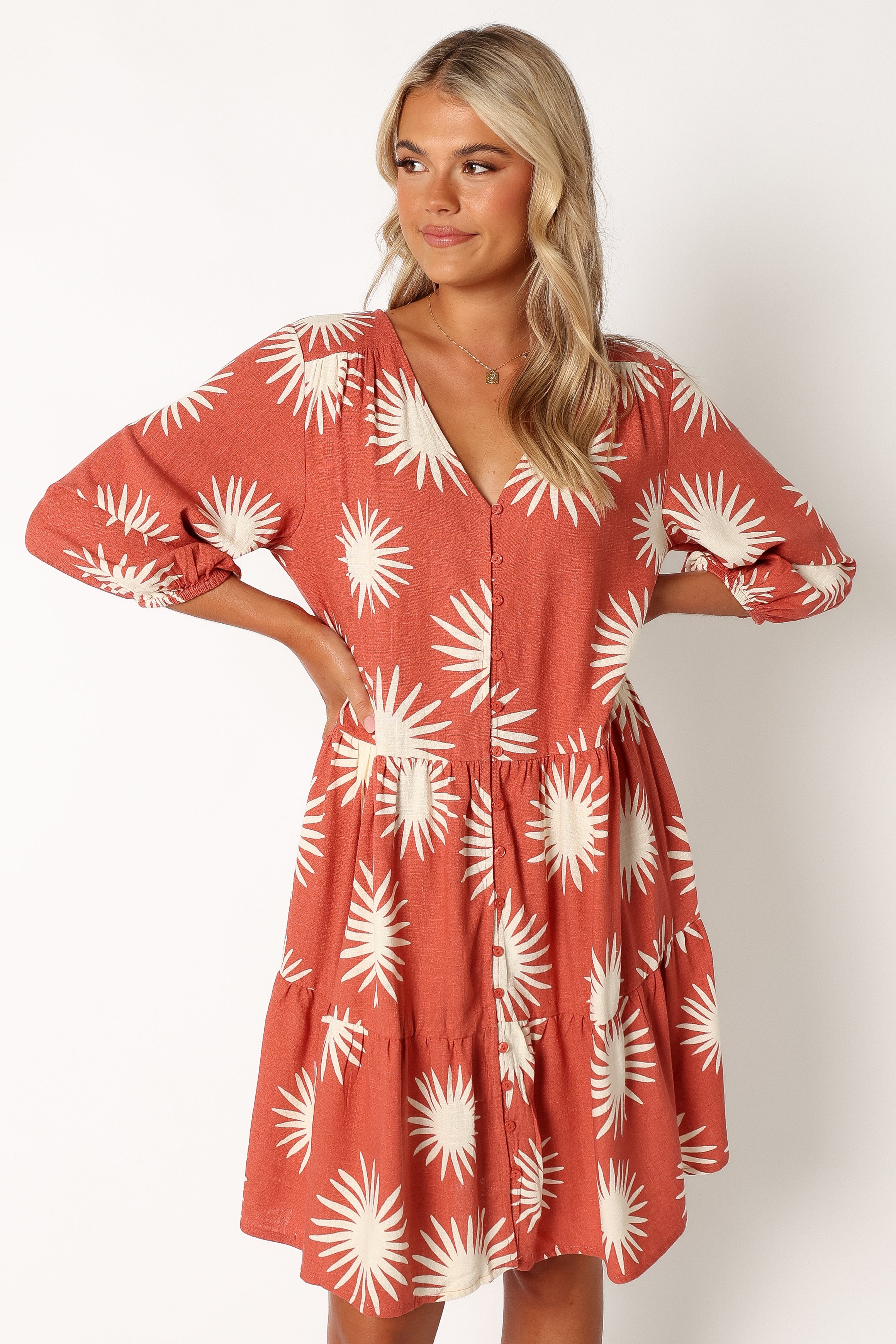 Bennet Long Sleeve Mini Dress with Floral Print - Elegant Party, Date Night & Casual Wear for Women