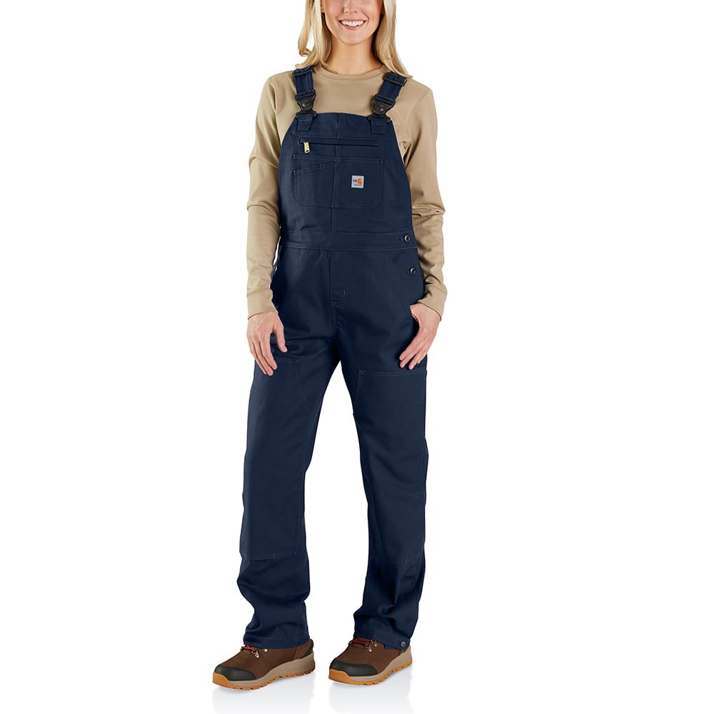 Carhartt Women's Flame Resistant Rugged Flex Loose Fit Duck Bib Overalls - Durable Workwear for Construction, Farming & Outdoor Jobs