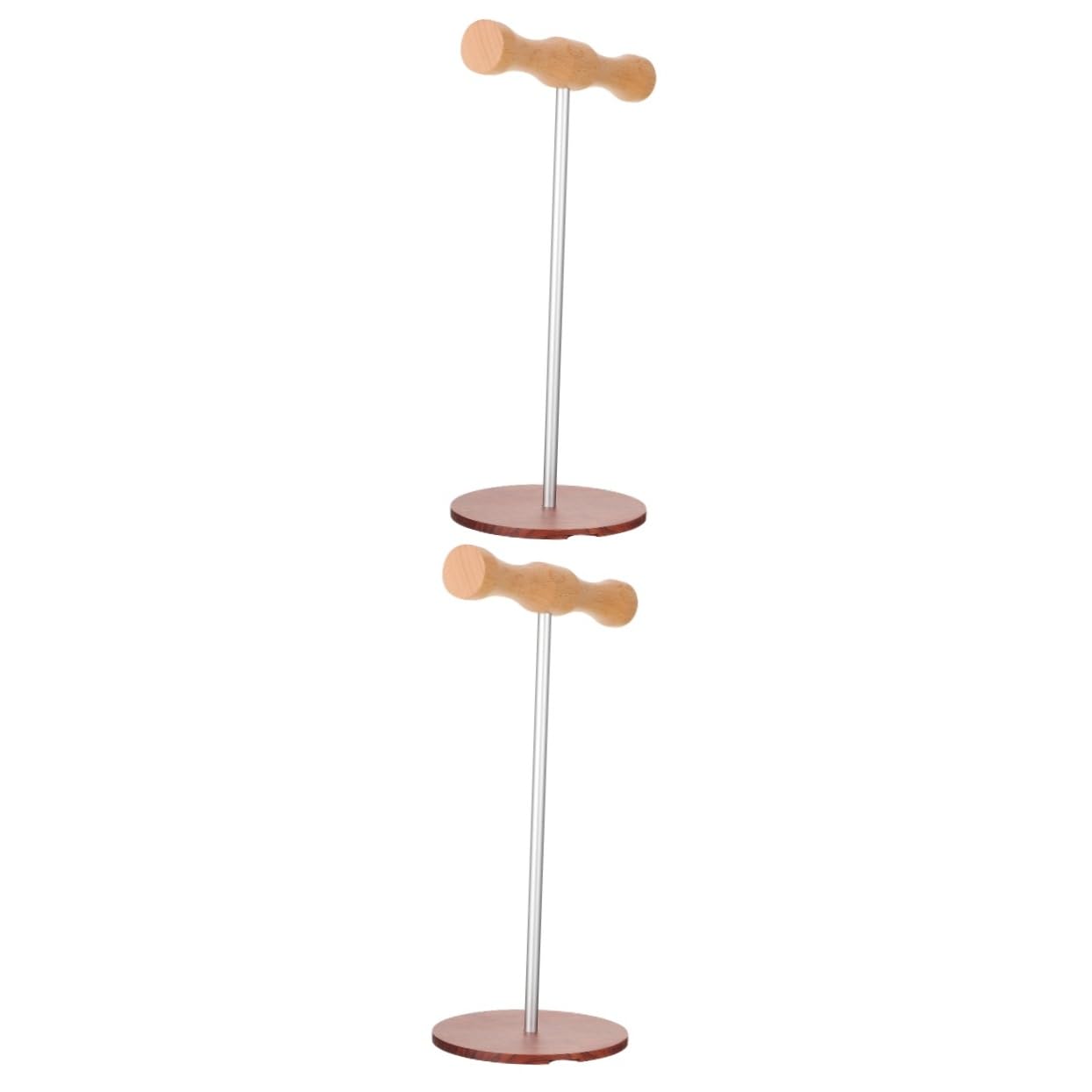 Artibetter 2 Pack Metal & Wood Headphone Stand - Premium Solid Wood Headset Holder with Sturdy Metal Base for Desk Organization (Perfect for Gaming Setups, Office Desks & Home Studios)