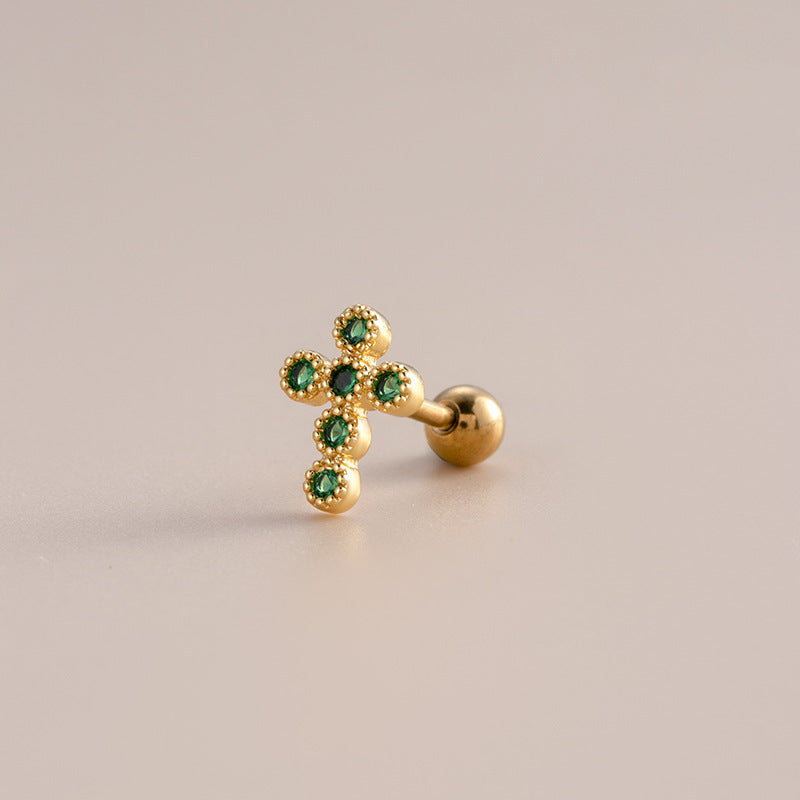 16G Surgical Steel Cartilage Earrings - Snake & Butterfly Studs for Women | Hypoallergenic Body Jewelry | Perfect for Daily Wear, Parties & Gifts (HSPJ881)
