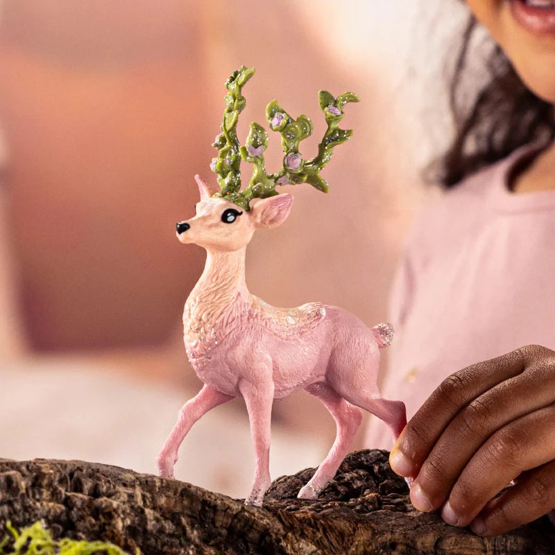 Magic Deer - Premium Handmade Wooden Deer Figurine for Home Decor, Christmas Ornaments & Gift Ideas - Perfect for Living Room, Office & Holiday Decorations