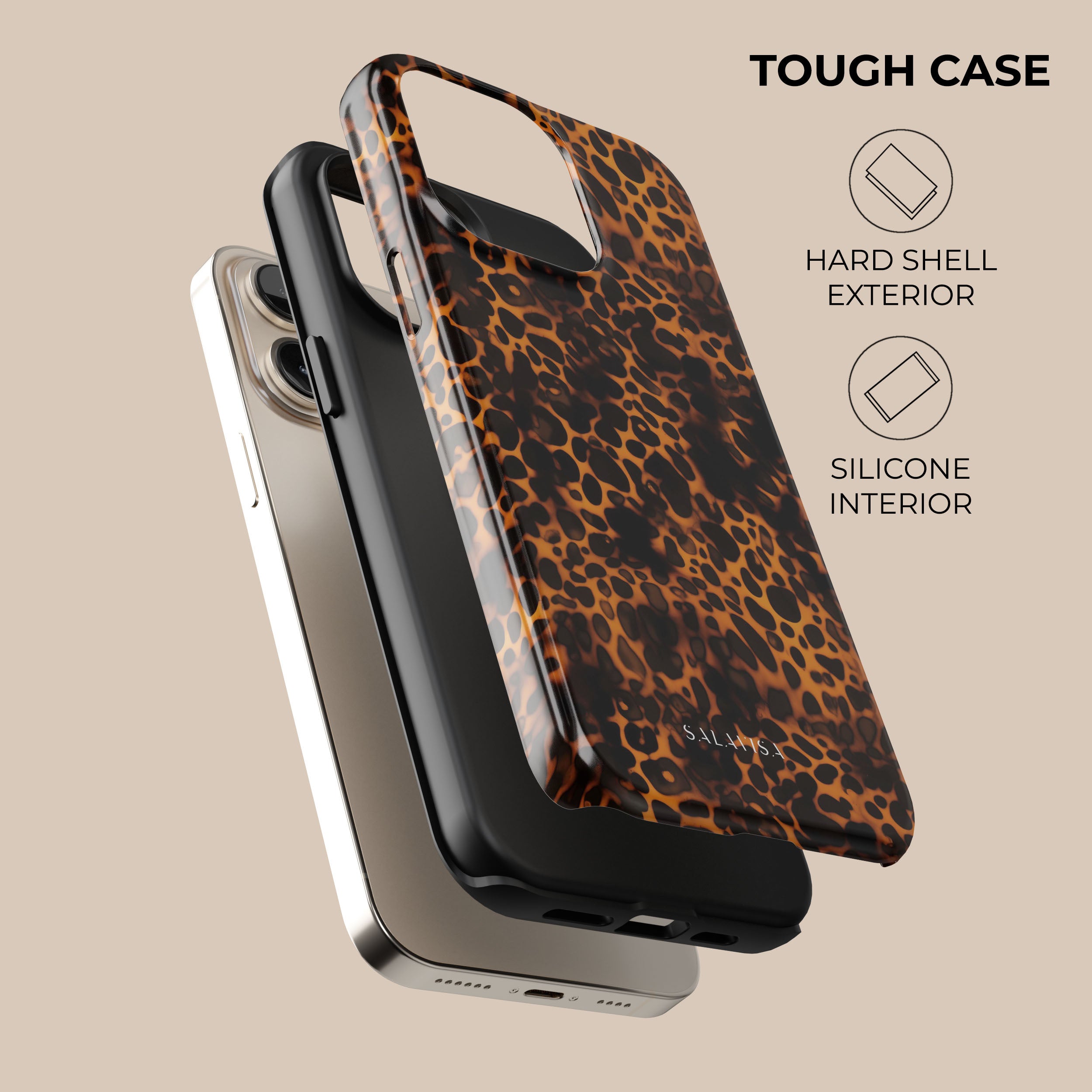 Stylish Leopard Print Fabric Phone Case - Trendy Animal Pattern Protective Cover for iPhone & Android - Perfect for Fashion Lovers & Everyday Use