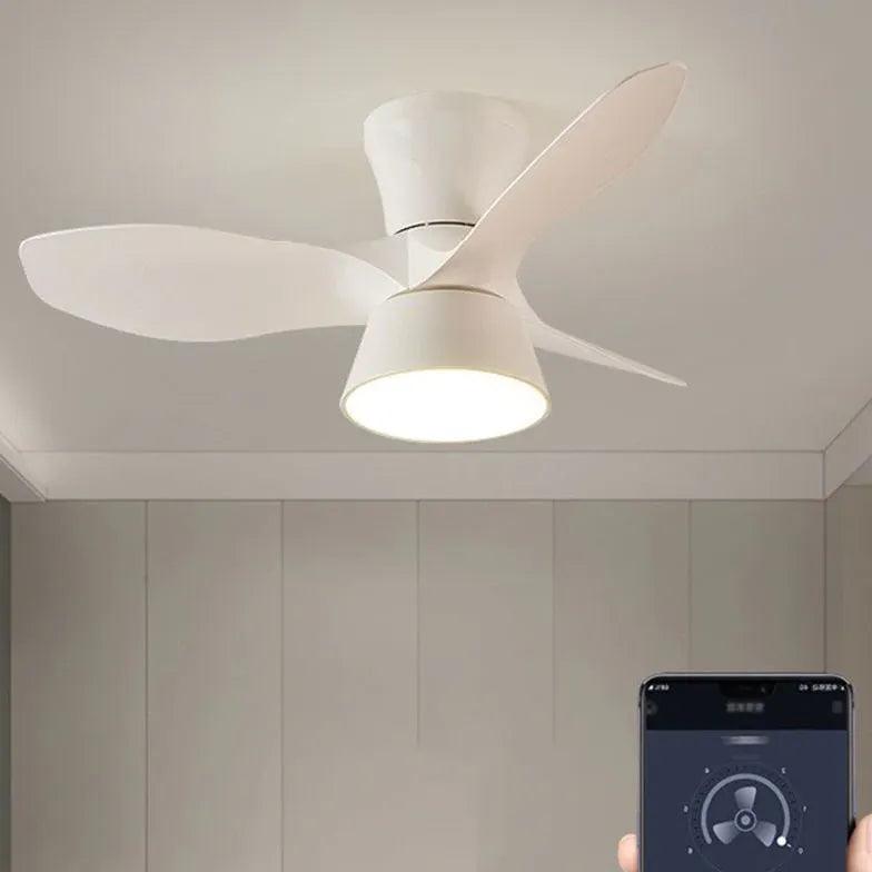 3-Blade Modern Ceiling Fan with LED Light - Energy Efficient Quiet Cooling for Bedroom, Living Room & Office