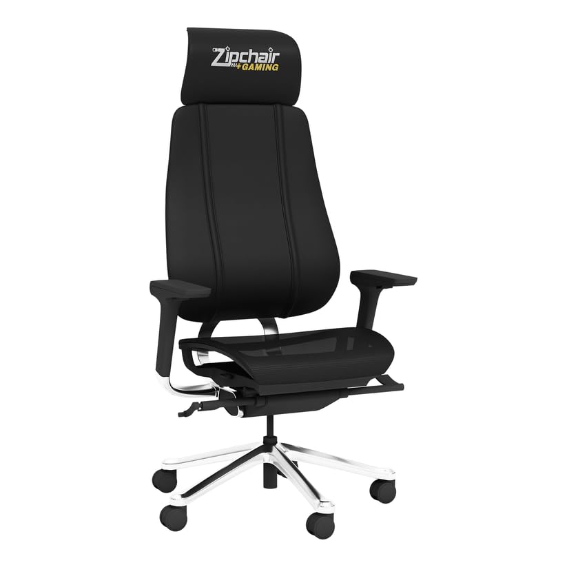 PhantomX Black Mesh Gaming Chair with New Hampshire Wildcats Embroidered Logo - Ergonomic Office & Esports Chair for PC Gaming, Streaming, and Home Office Setup