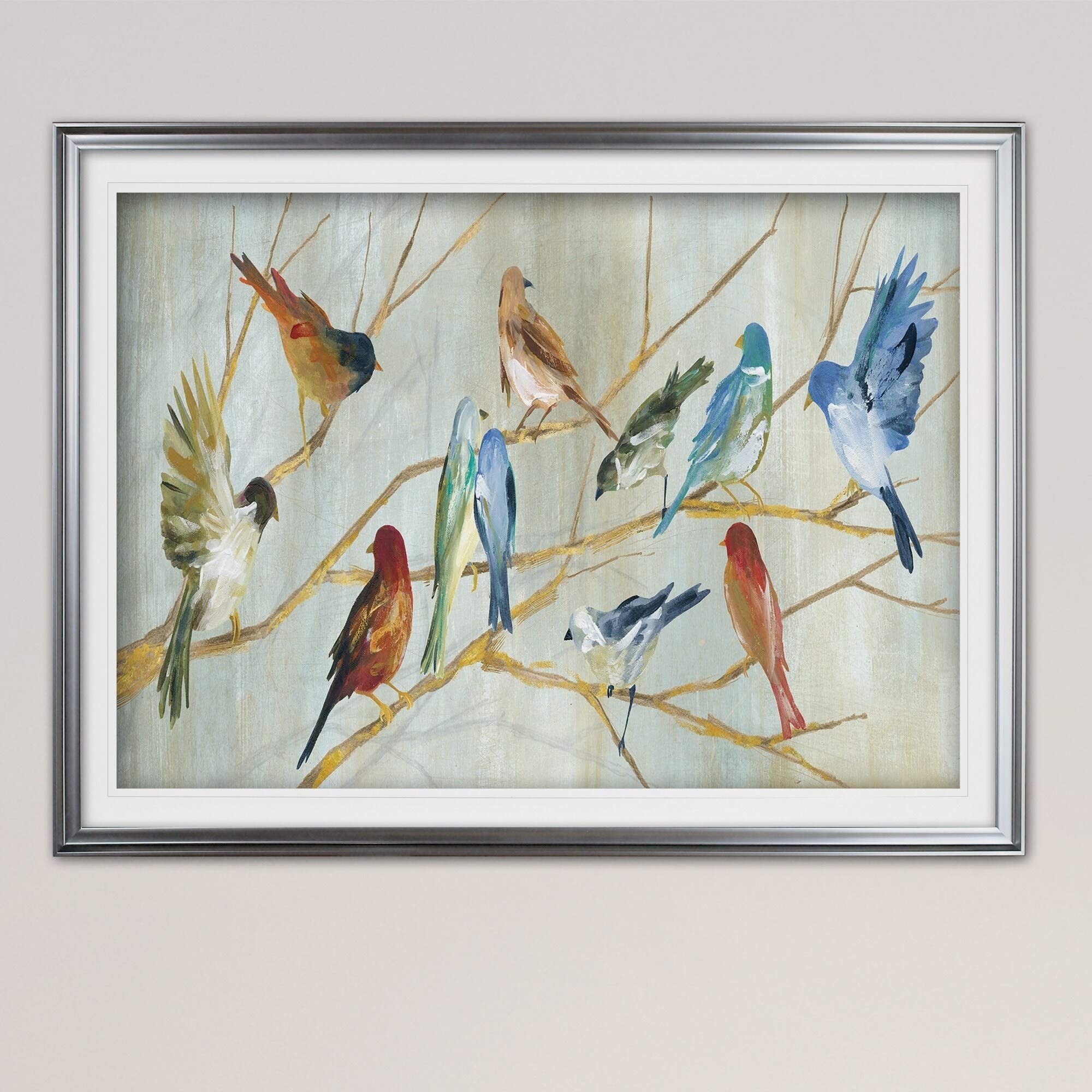 WEXFORD HOME Spring Migration Premium Framed Wall Art Print - Nature Inspired Decor for Living Room, Bedroom & Office