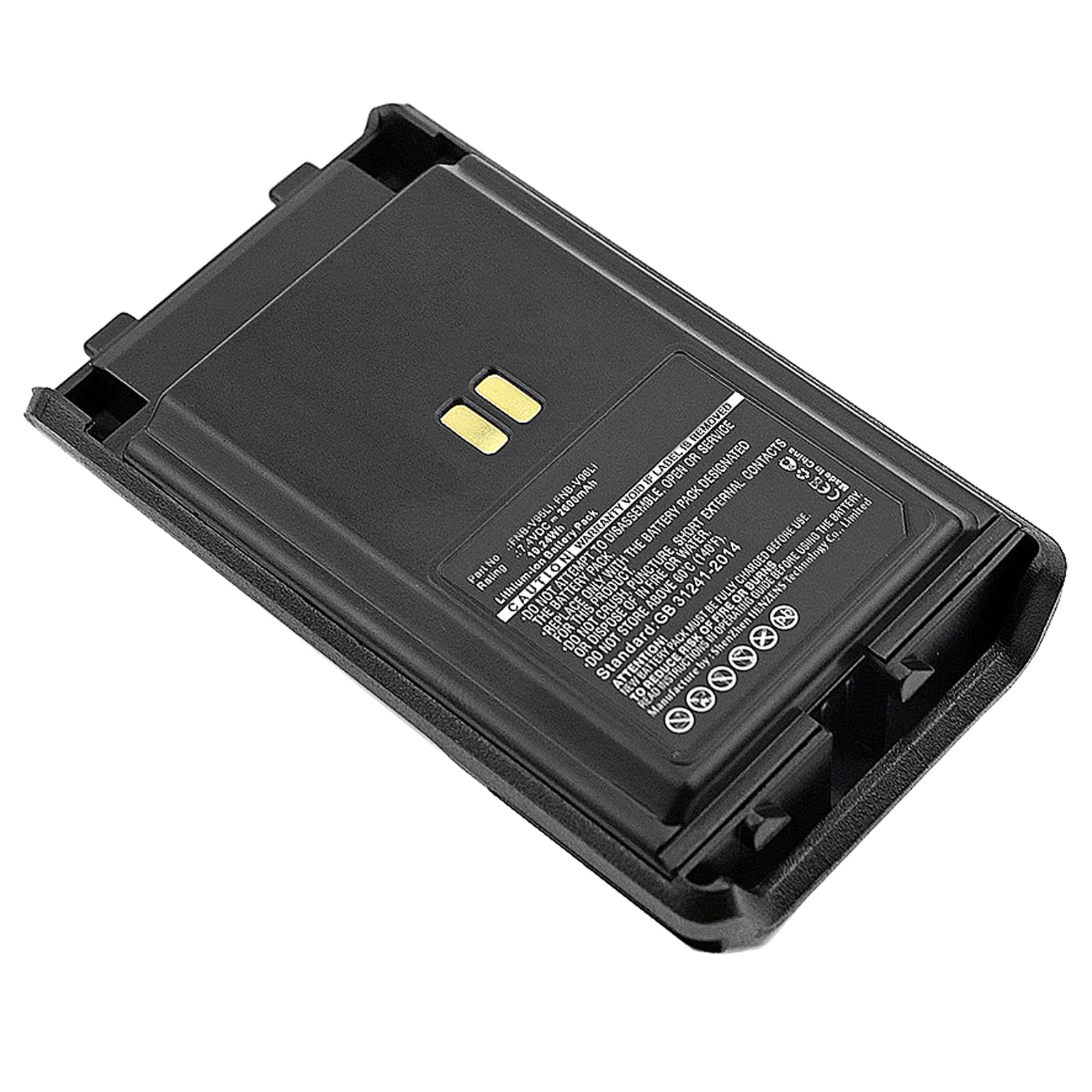 Synergy Digital 2-Way Radio Battery - 2600mAh Li-ion Replacement for YAESU VX351 & FNB-V95Li - 7.4V High Capacity Walkie Talkie Battery for Outdoor Adventures, Emergency Communication & Security Work