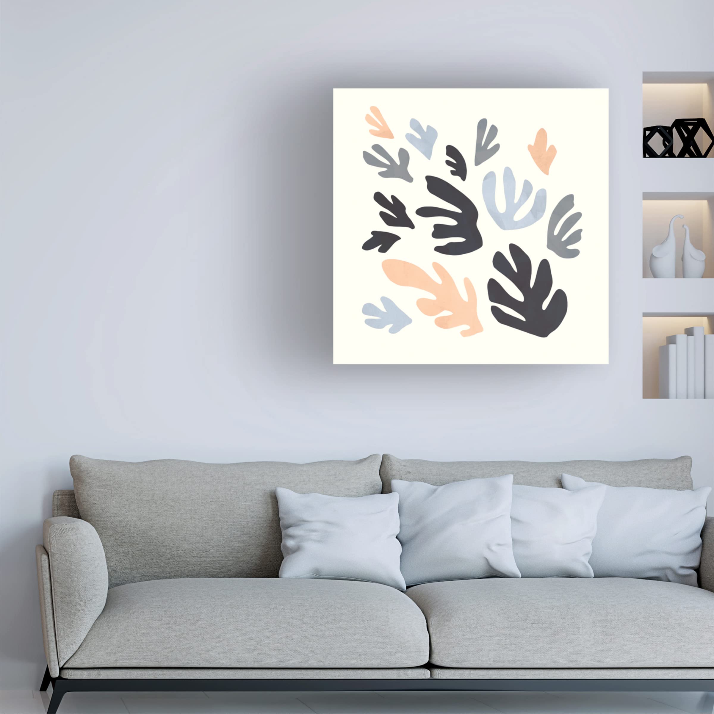 Emma Scarvey 'Sway I' Canvas Wall Art - Modern Abstract Painting for Living Room, Bedroom & Office Decor - Handmade Stretched Canvas Print - Ready to Hang