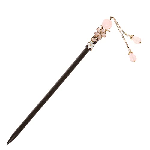 Pink Agate Hair Sticks for Women - Hanfu & Wedding Hair Accessories