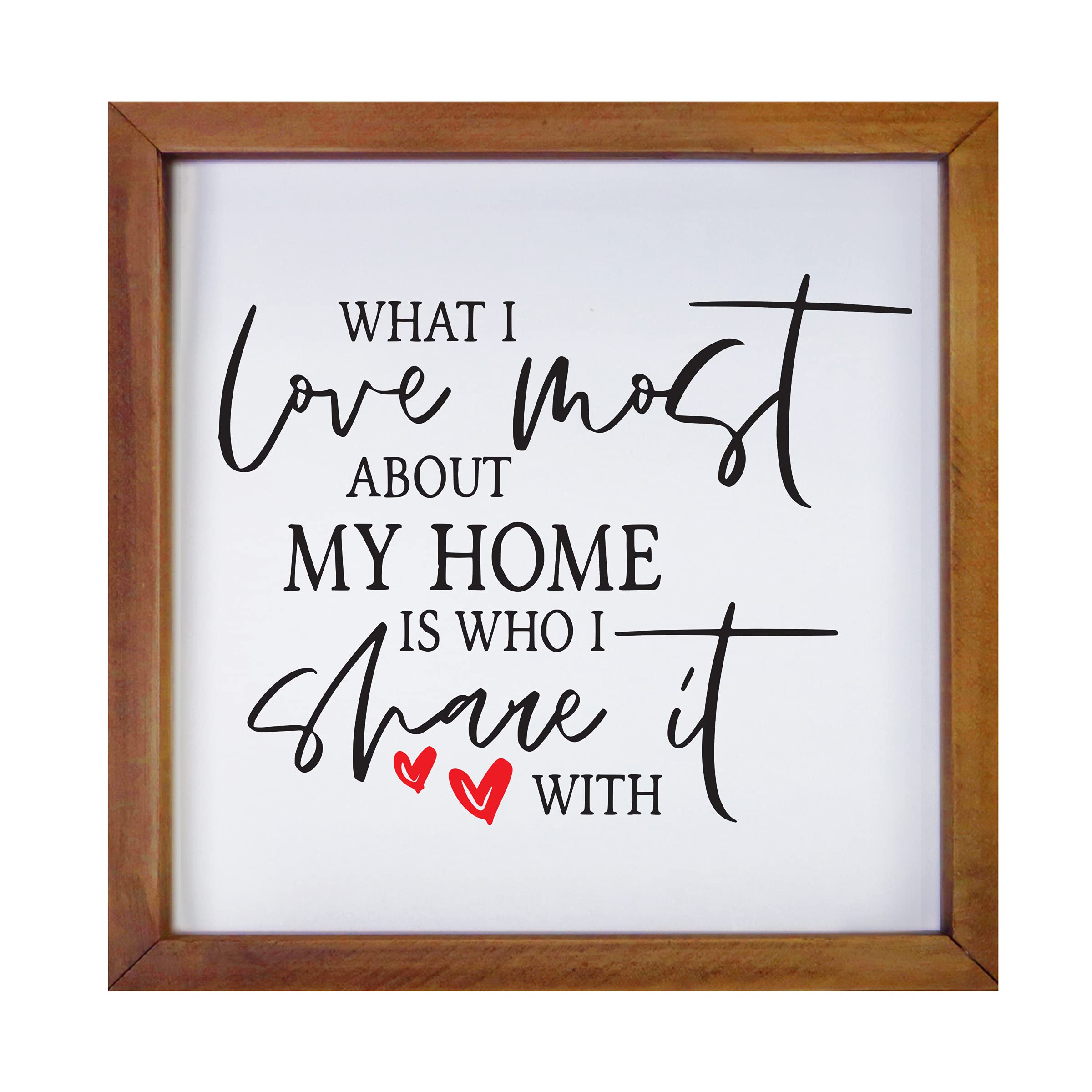LifeSong Milestones Custom Inspirational Wooden Wall Art - 7x7 Framed Shadow Box with Modern Quotes, Home Decor Gift for Living Room, Bedroom, Office (Walnut)