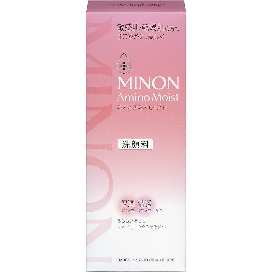 Minon Amino Moist Creamy Wash Cleansing Foam 100g - Gentle Face Wash for Sensitive Skin, Hydrating & Soothing Facial Cleanser - Perfect for Daily Skincare Routine & Post-Makeup Removal
