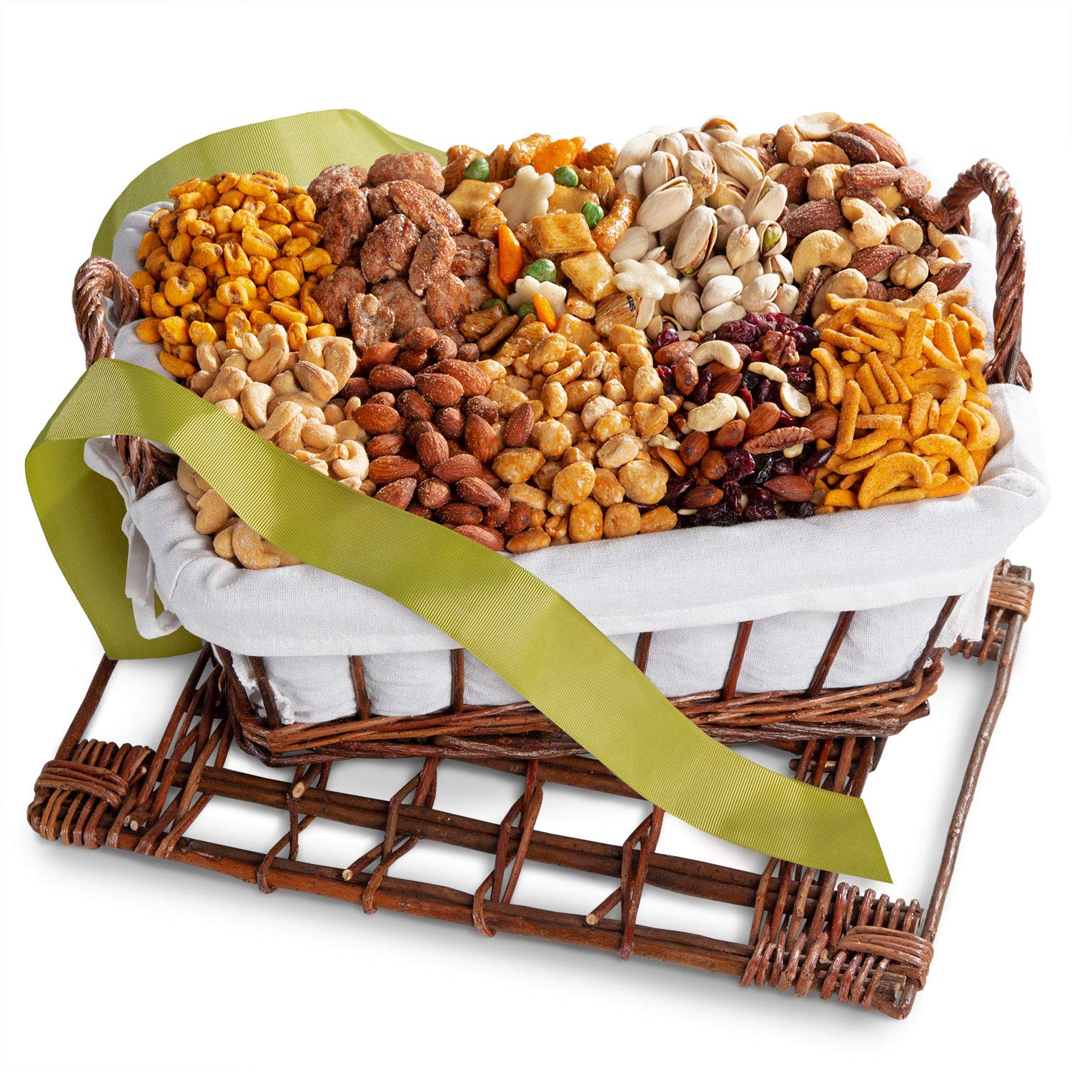 Premium Snacks and Nuts Gift Basket - Deluxe Assortment of Sweet & Savory Treats - Perfect for Holidays, Corporate Gifts, and Birthday Presents