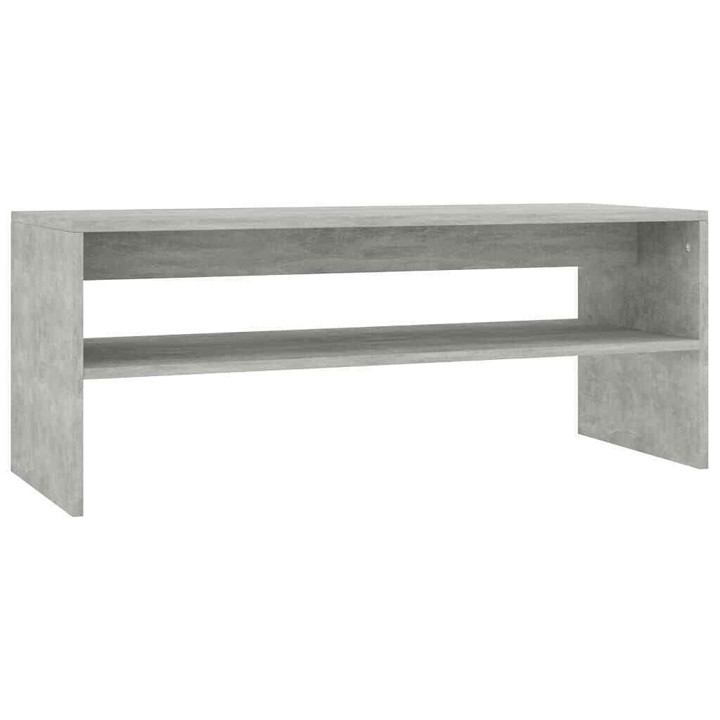 Modern Concrete Gray Coffee Table - Sturdy Chipboard End Table for Living Room, Couch & Telephone - Perfect for Small Spaces, Apartments & Home Decor